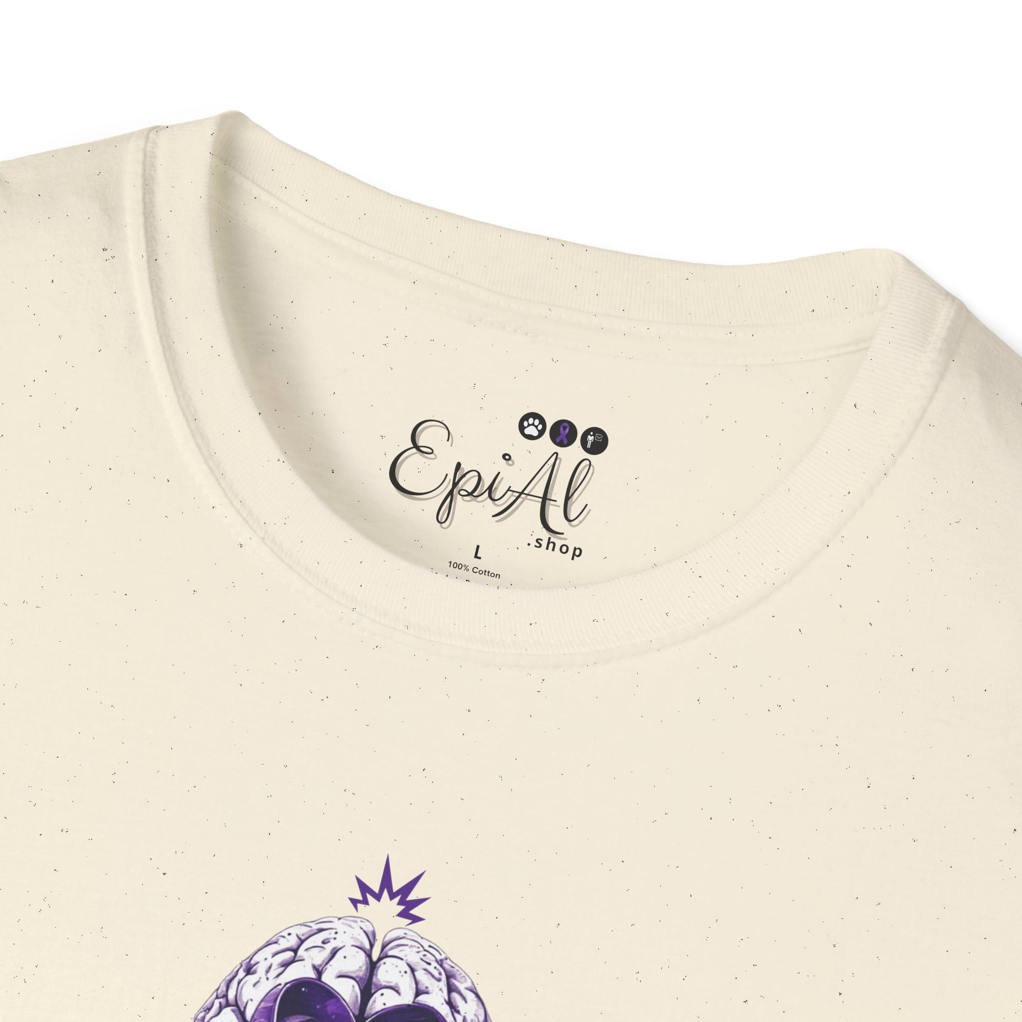 Purple Ribbon Brain Graphic Unisex T-Shirt