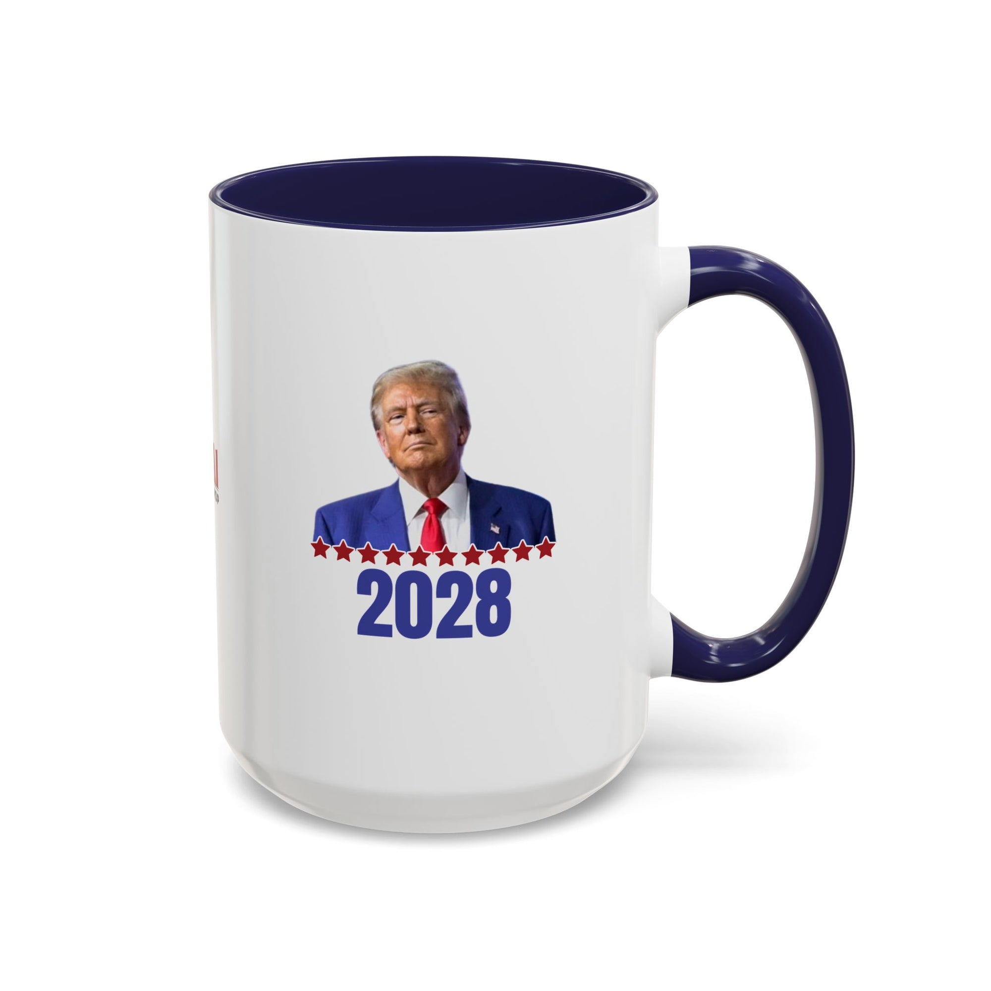 Trump 2028 Accent Coffee Mug - Ceramic Mug for Political Enthusiasts