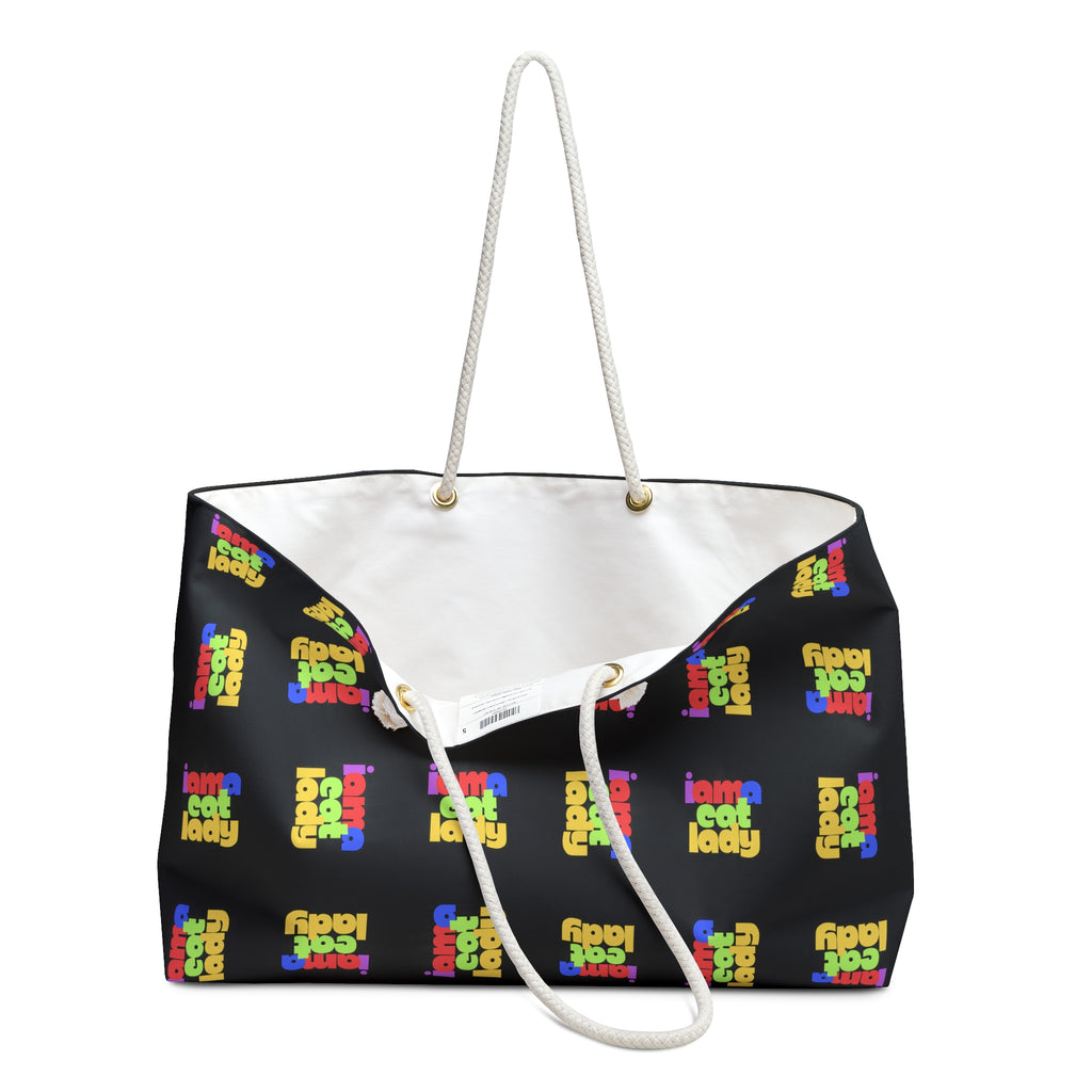 Colorful Cat Lady Weekender Bag
