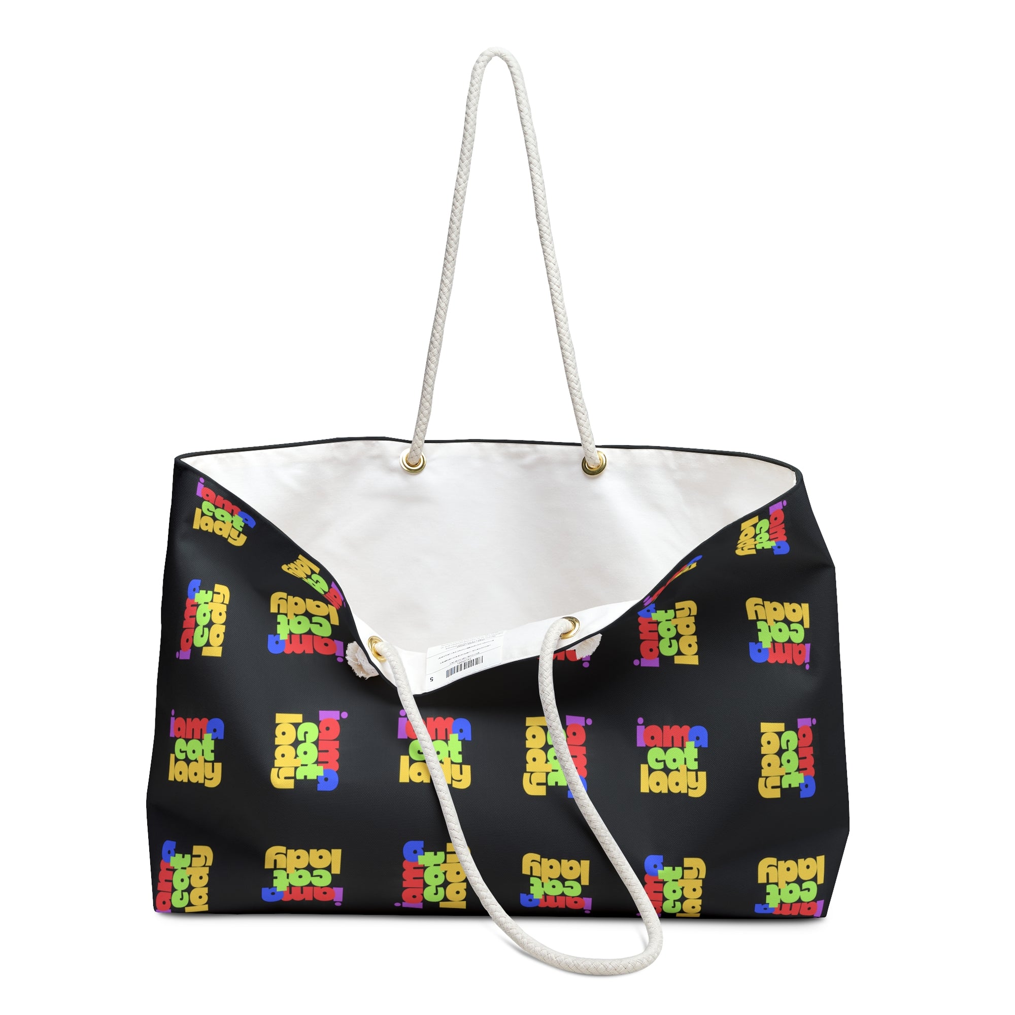 Colorful Cat Lady Weekender Bag