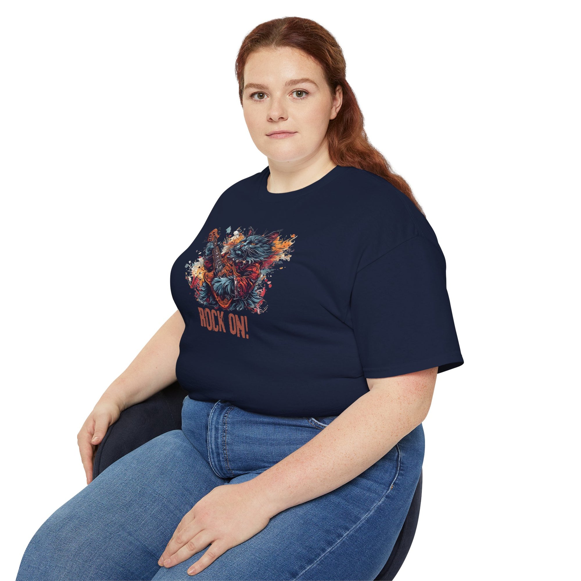 Rock On Cat Unisex Music Tee
