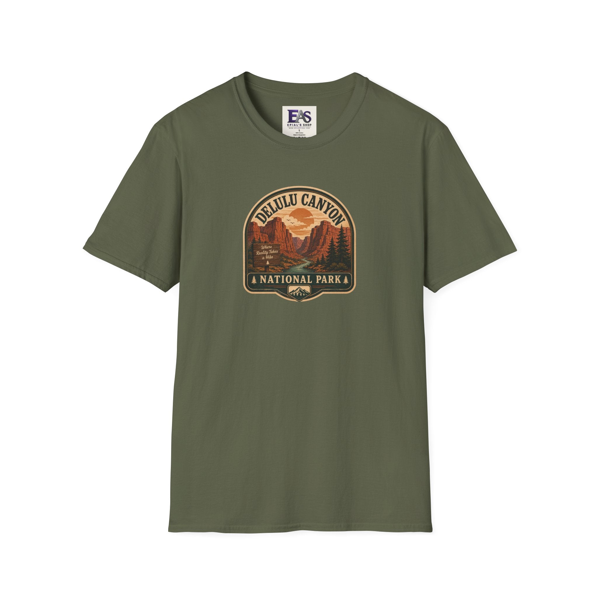 Delulu Canyon National Park Unisex T-Shirt | Funny Retro National Park Parody Tee