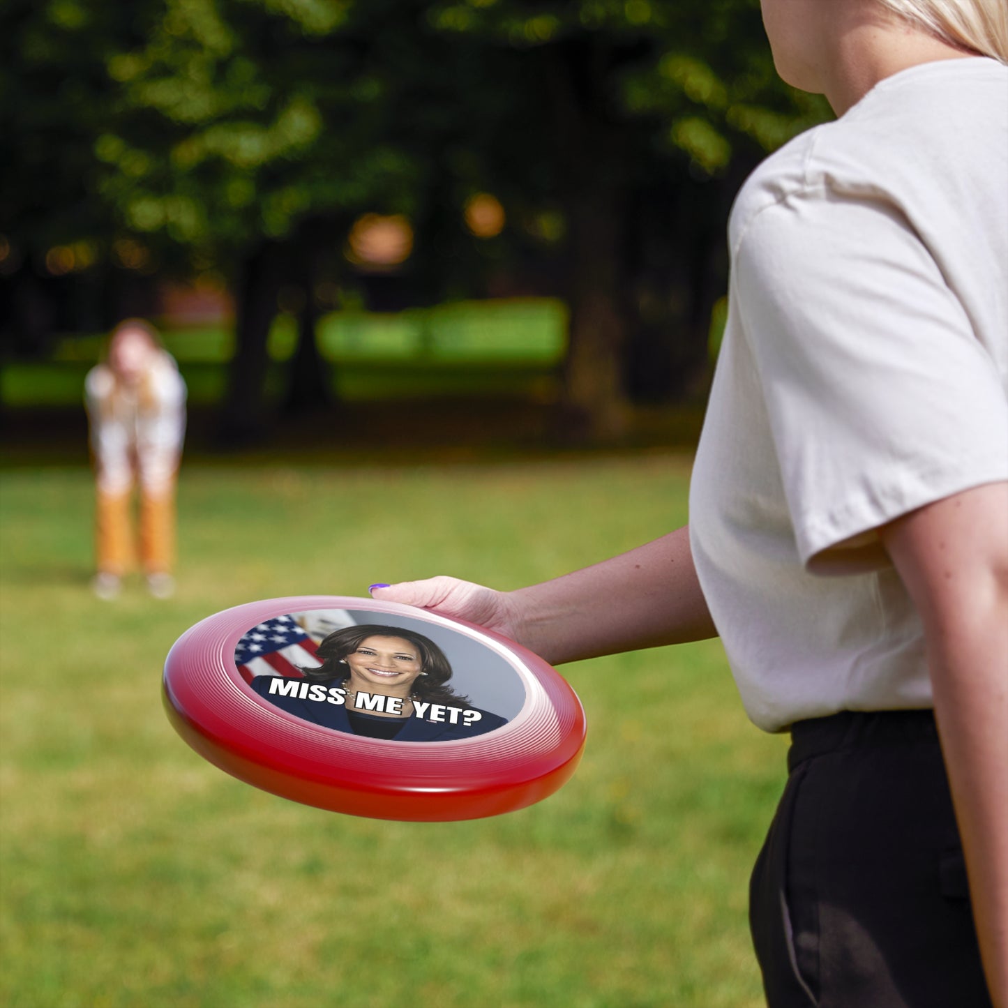 Funny Political Frisbee - 'Miss Me Yet?' Outdoor Game for Large Gatherings