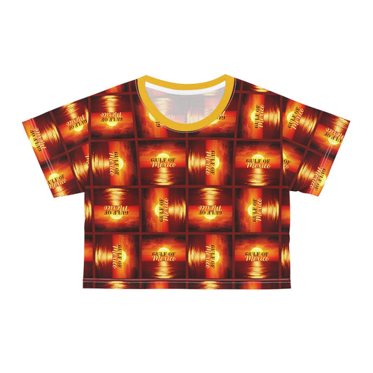 Vibrant 'Gulf of Mexico' Graphic Crop Tee for Summer Vibes Printify