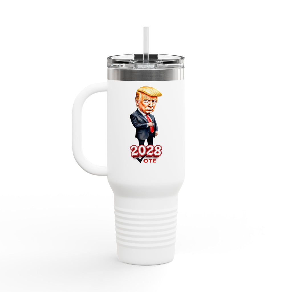 Insulated Travel Mug - 40oz ‘2028 Vote’ Design for Politically Engaged Adults