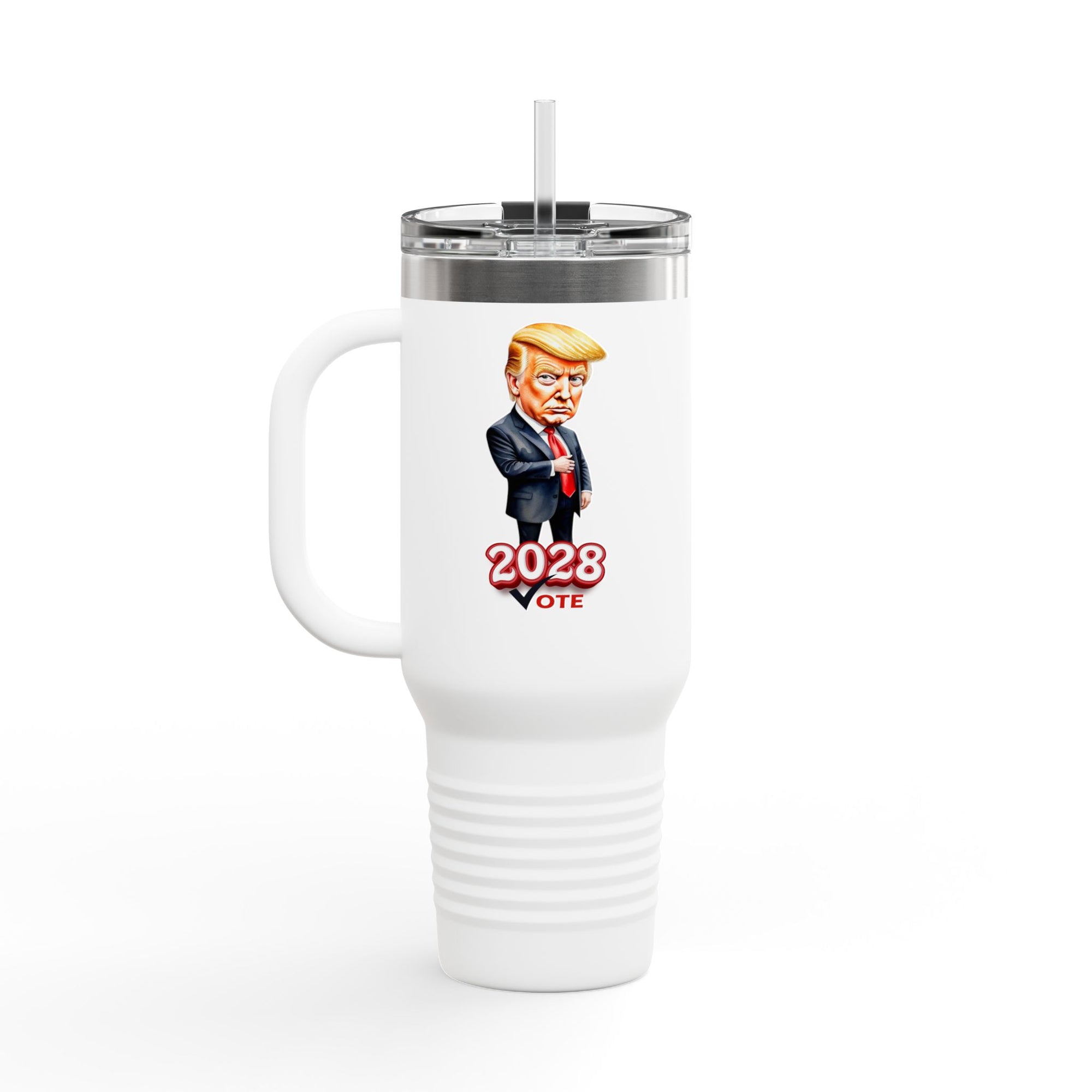 Insulated Travel Mug - 40oz ‘2028 Vote’ Design for Politically Engaged Adults
