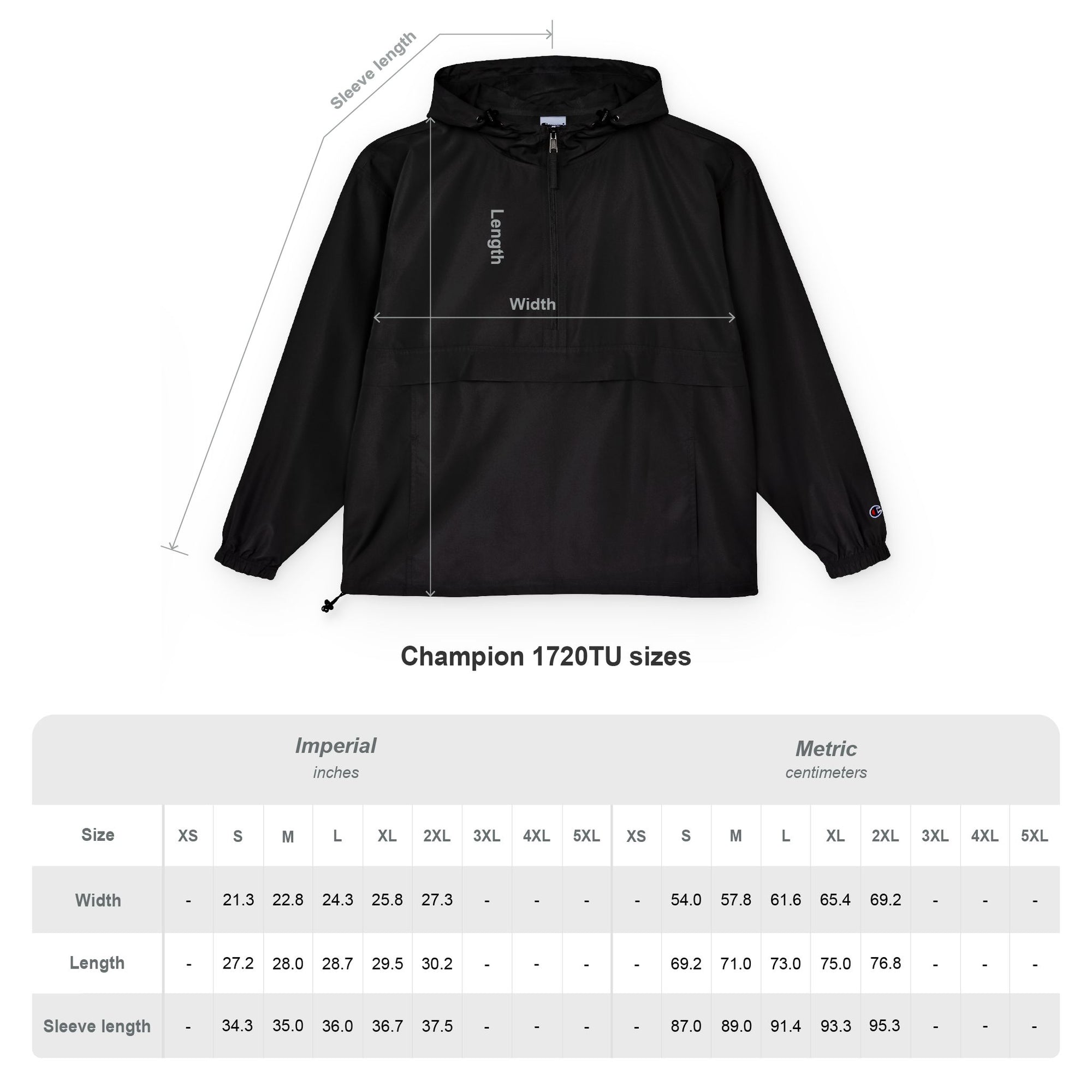Champion Unisex Packable Anorak Jacket with Epilepsy Awareness Design