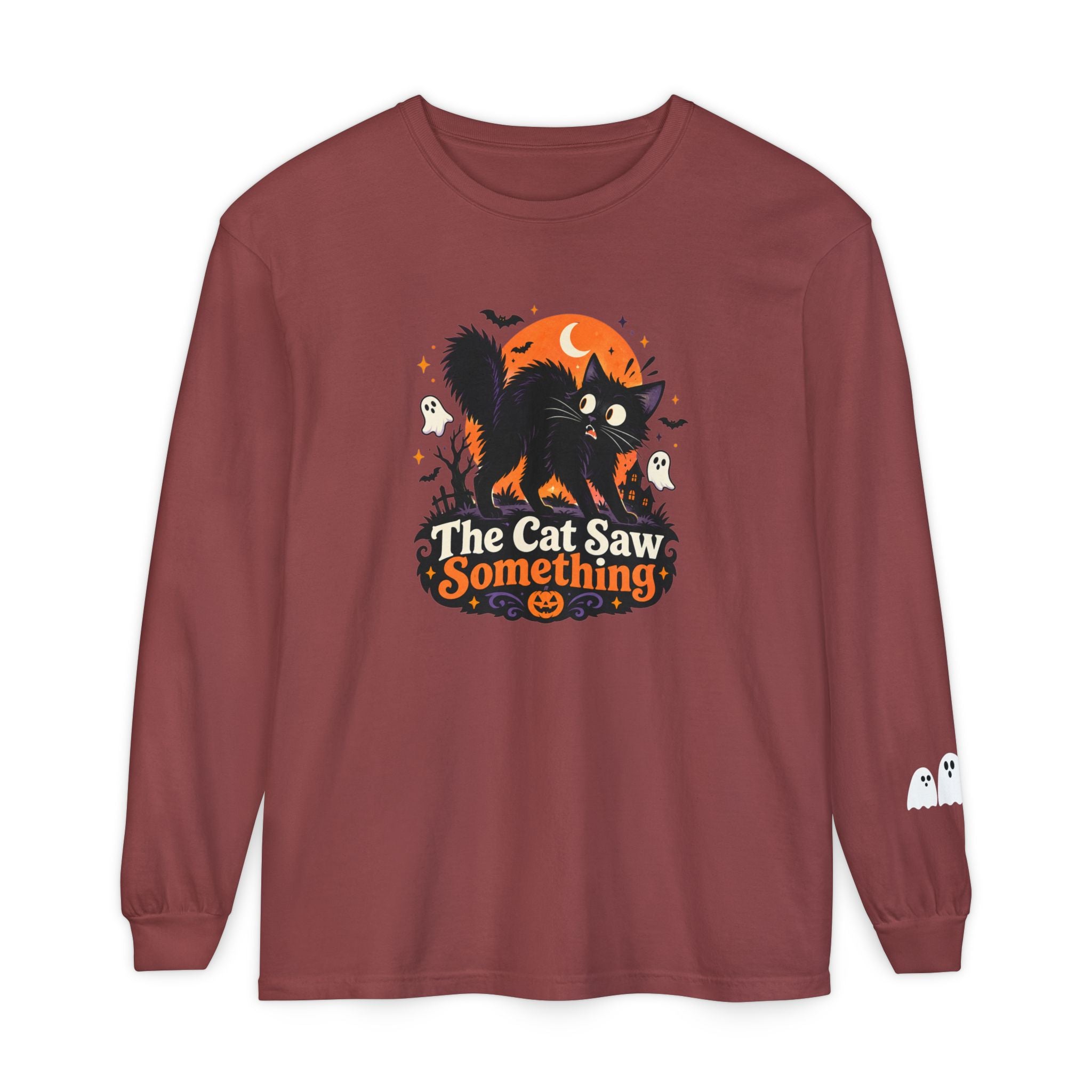 The Cat Saw Something Halloween Long Sleeve Shirt