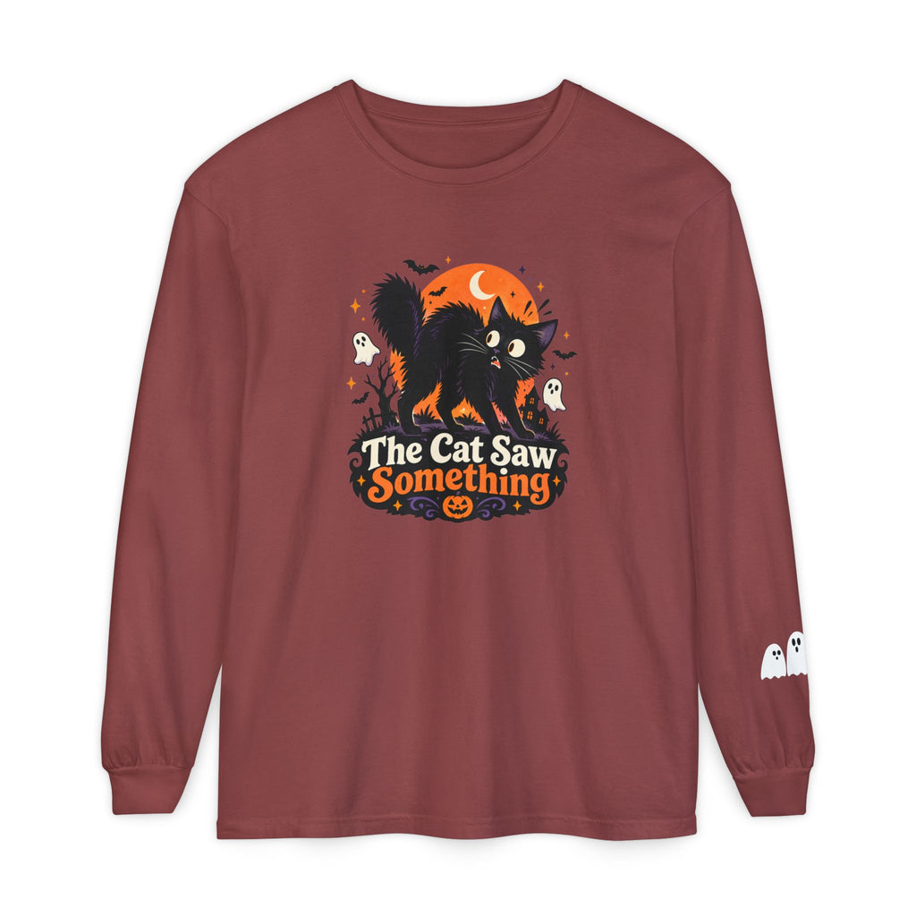 The Cat Saw Something Halloween Long Sleeve Shirt