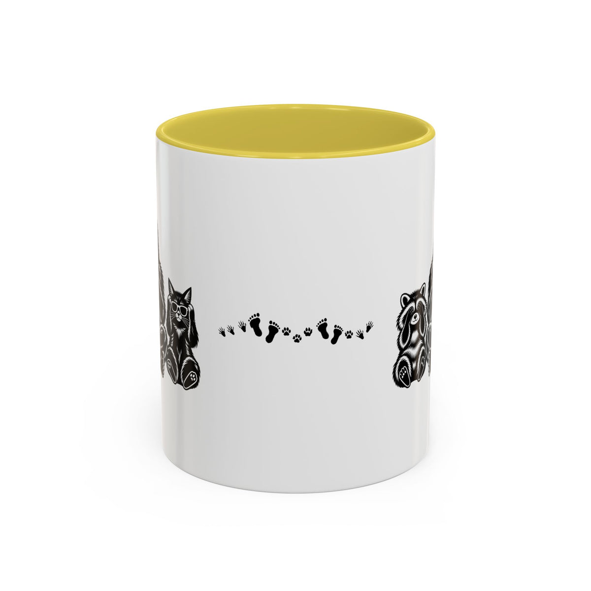 Hear No Evil, See No Evil, Speak No Evil | Bigfoot, Jimothy & Cat Accent Coffee Mug 11oz/15oz