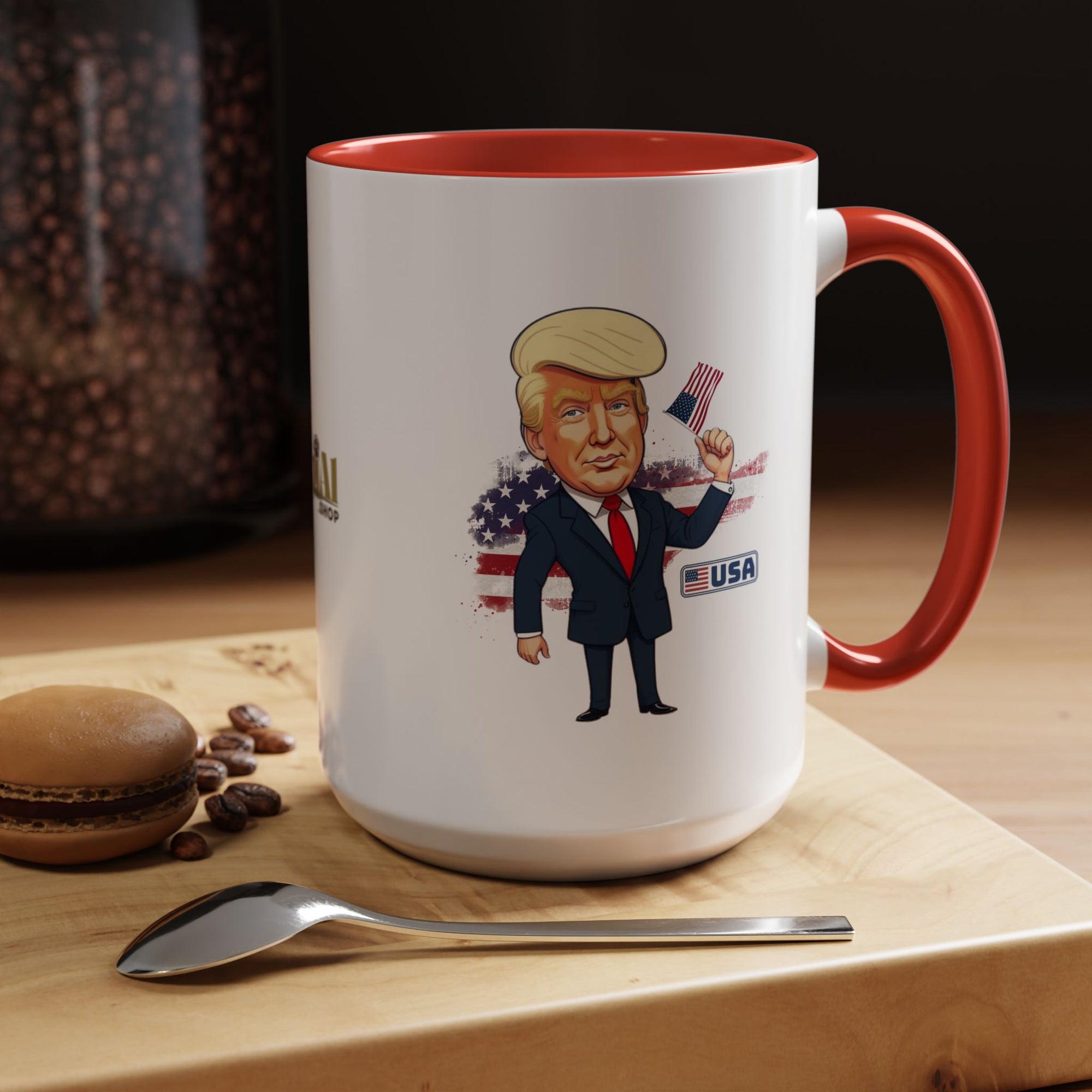 Flag Waving Trump USA Coffee Mug