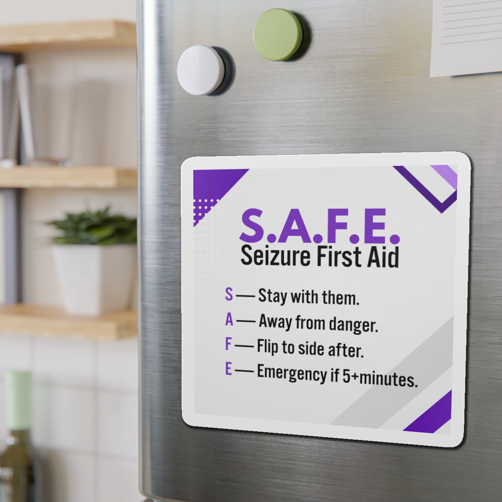 S.A.F.E. Seizure First Aid Magnet – Epilepsy Awareness Emergency Guide