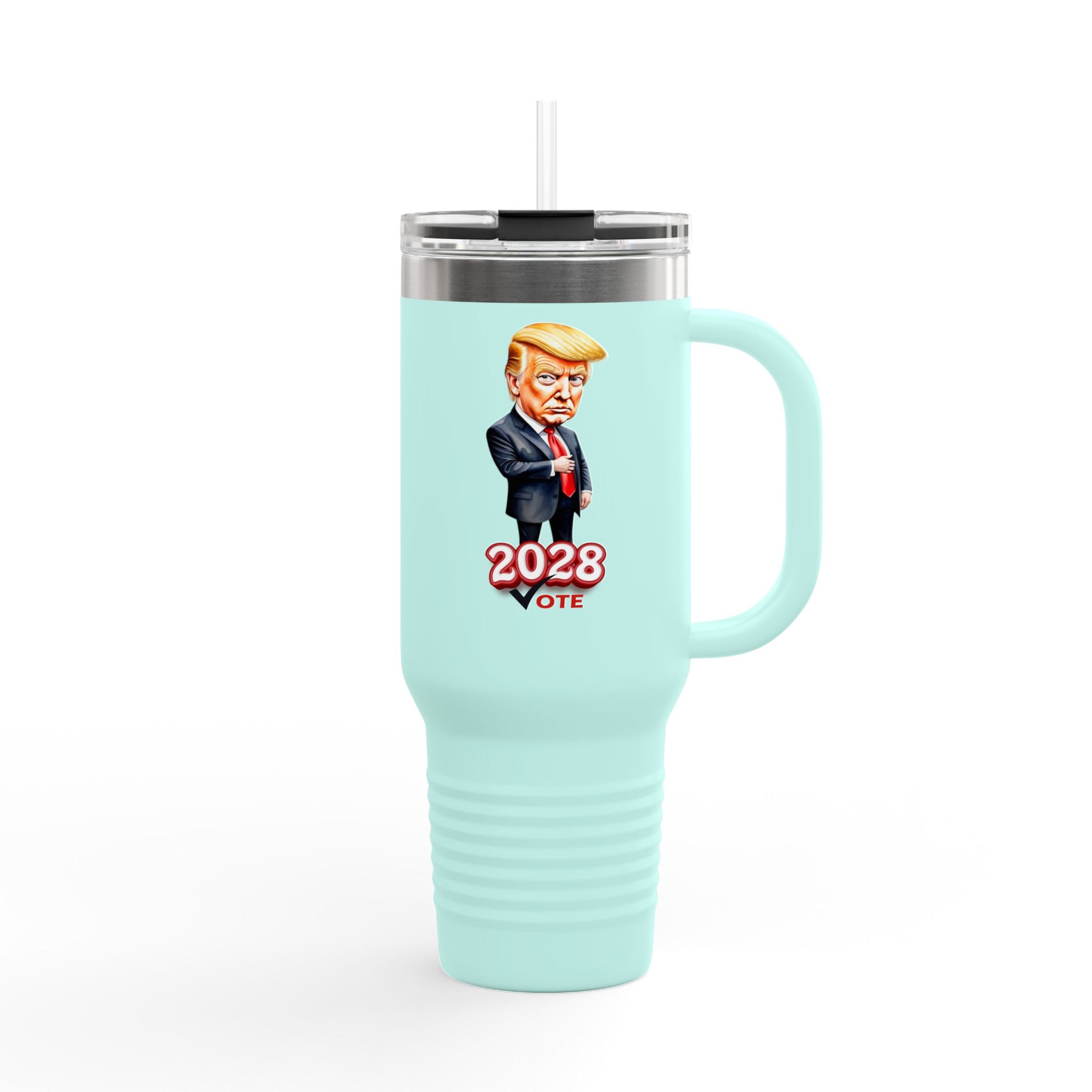 Insulated Travel Mug - 40oz ‘2028 Vote’ Design for Politically Engaged Adults