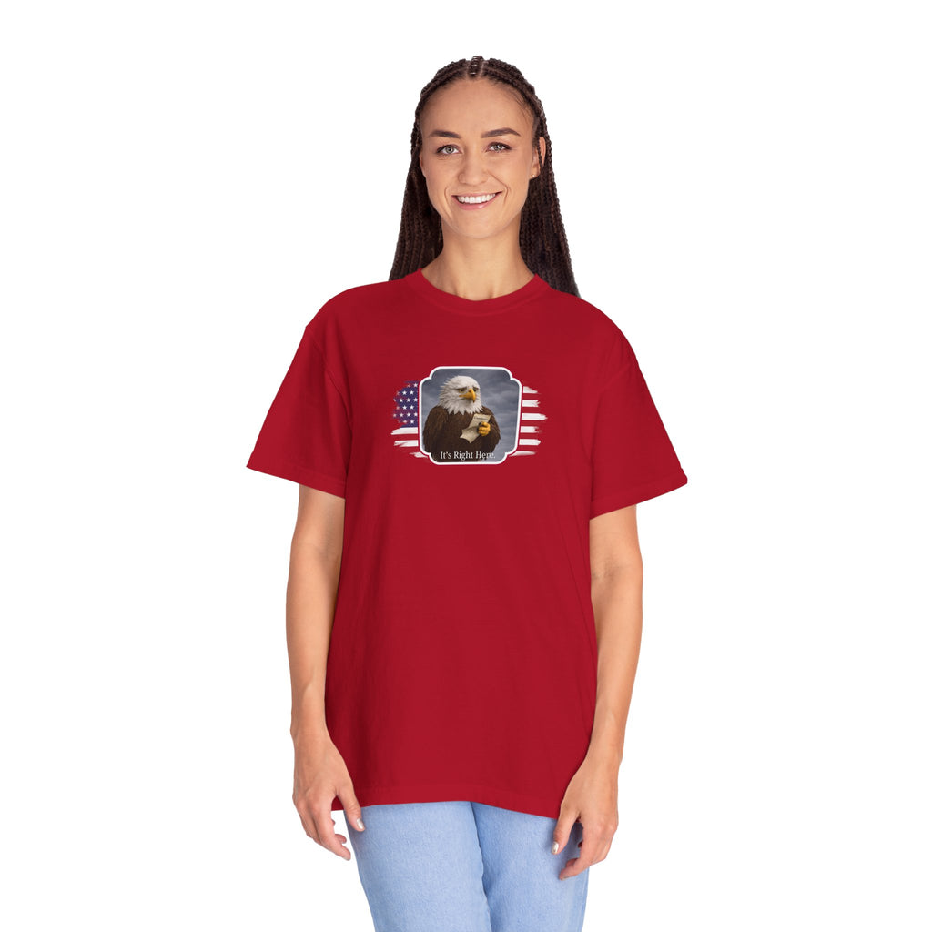 “It’s Right Here” Political Parody T-Shirt
