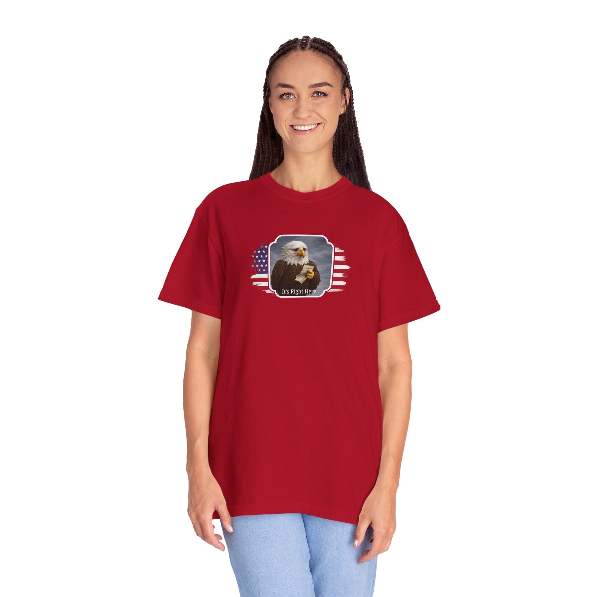 “It’s Right Here” Political Parody T-Shirt
