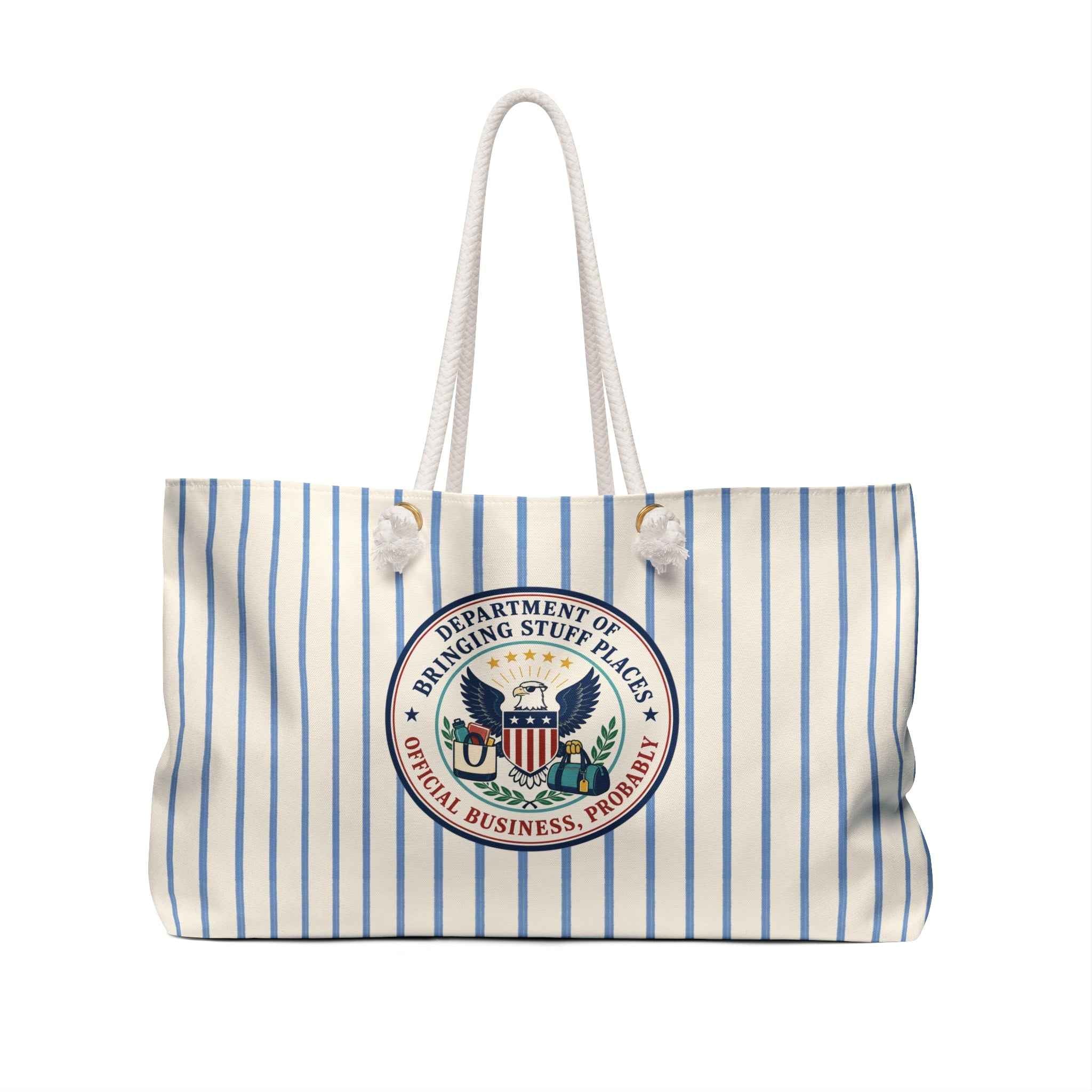 Department of Bringing Stuff Places Weekender Bag | Coastal Travel Tote