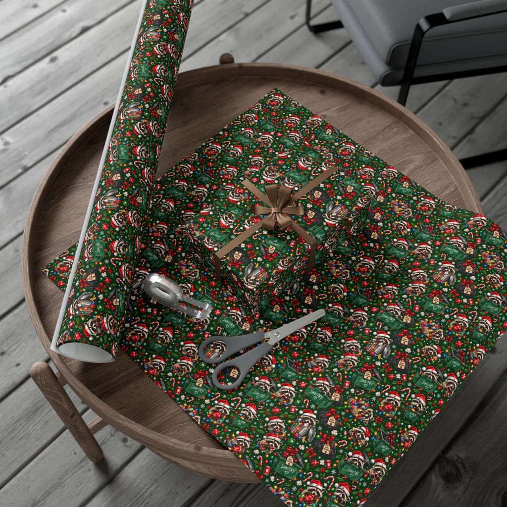 Jimothy’s Merry Trashmas Raccoon Christmas Wrapping Paper