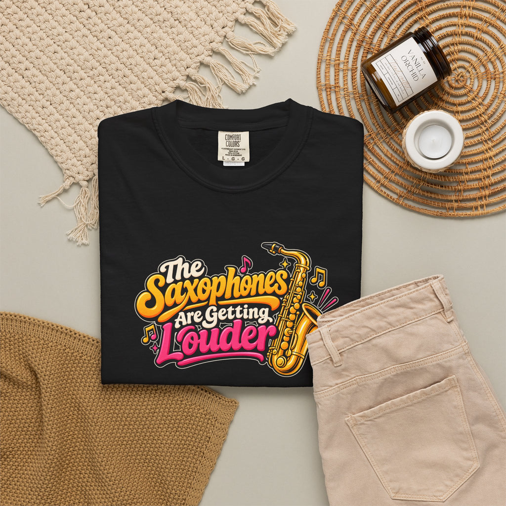 The Saxophones Are Getting Louder Retro Graphic Tee | Viral IYKYK Shirt