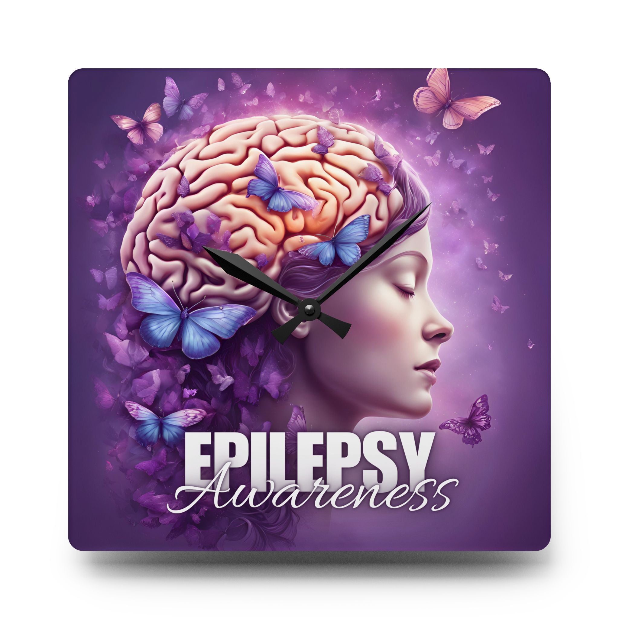 Photo depicting the ​Beautiful Brain Acrylic Wall Clock from EpiAl's Shop.