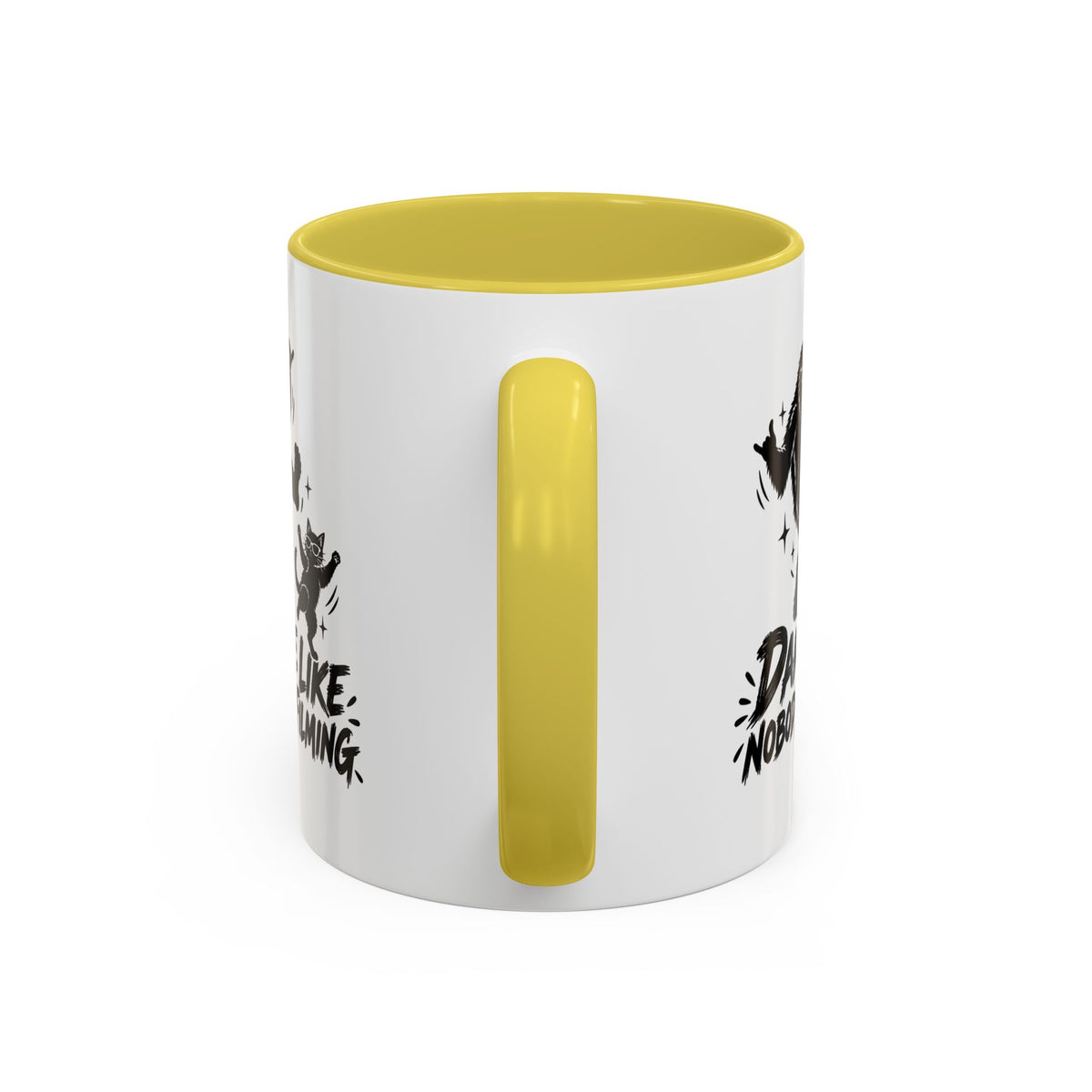 Dance Like Nobody's Filming | Funny Bigfoot & Cat Coffee Mug (11oz/15oz)