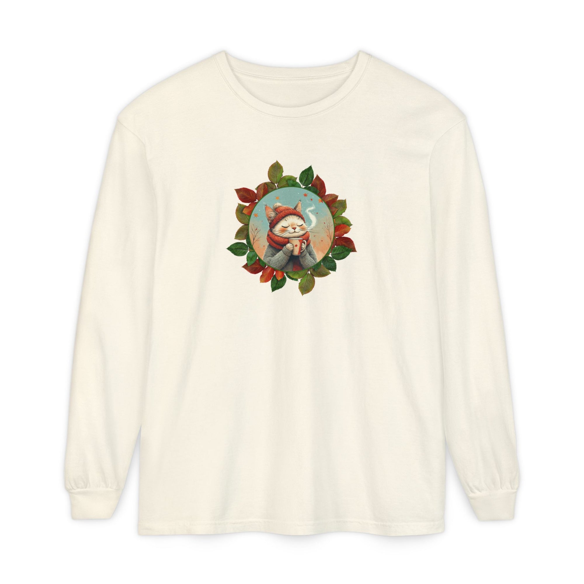 Country Autumn Kitty Long Sleeve T-Shirt | Fall Fashion