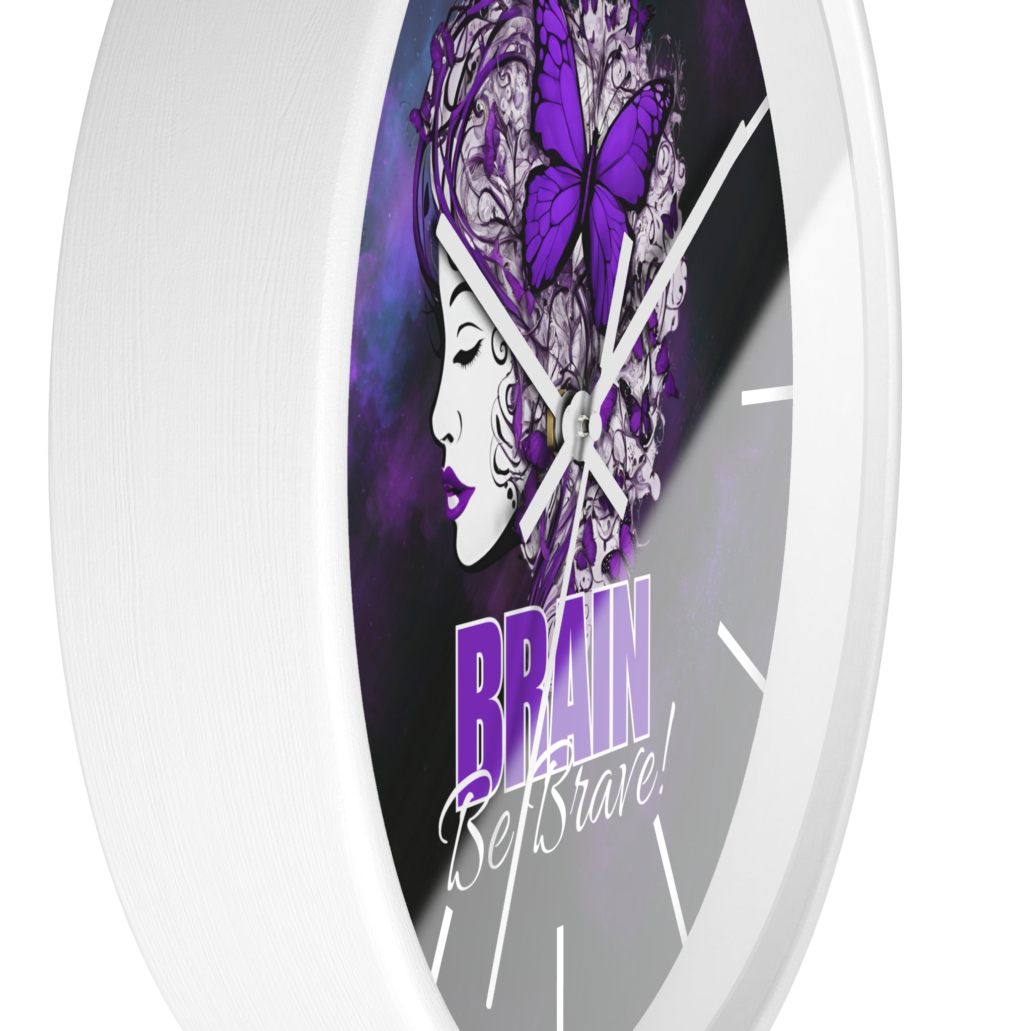 Photo depicting the ​Beautiful Brain Be Brave Wall Clock from EpiAl's Shop.