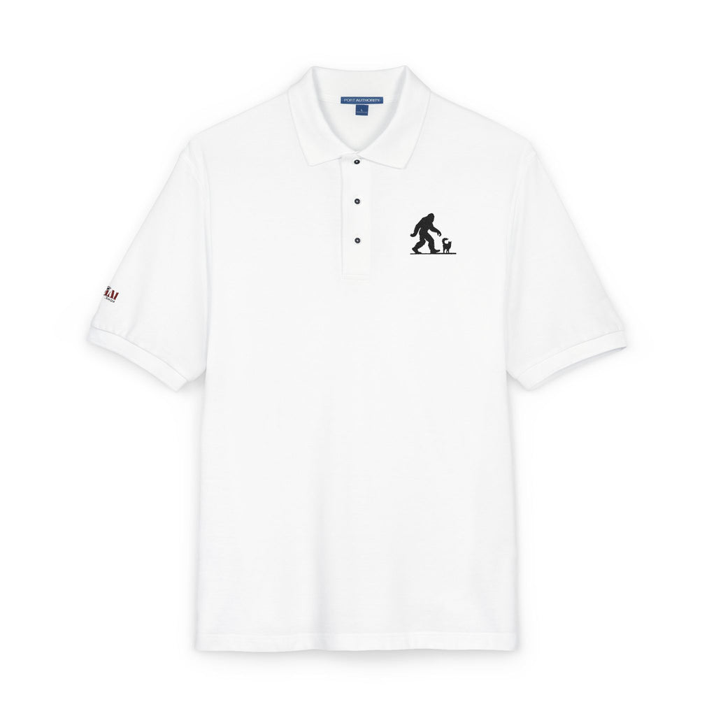 Classic Sasquatch's Cat Embroidered Unisex Polo Shirt