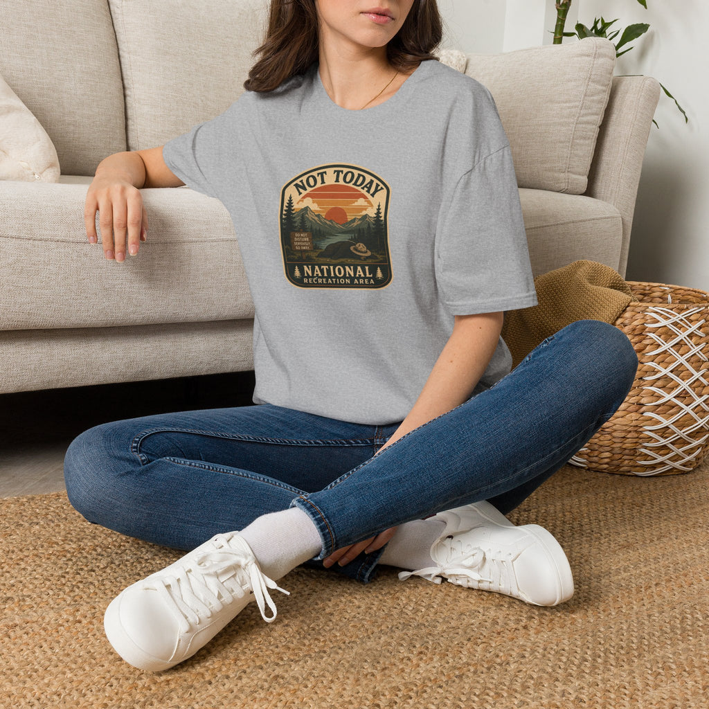 Not Today National Recreation Area Unisex T-Shirt | Funny Retro Outdoors Graphic Tee