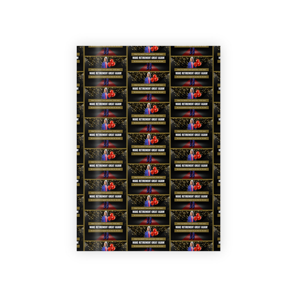 Trump Retirement Best Wishes Gift Wrapping Paper Rolls, 1pc