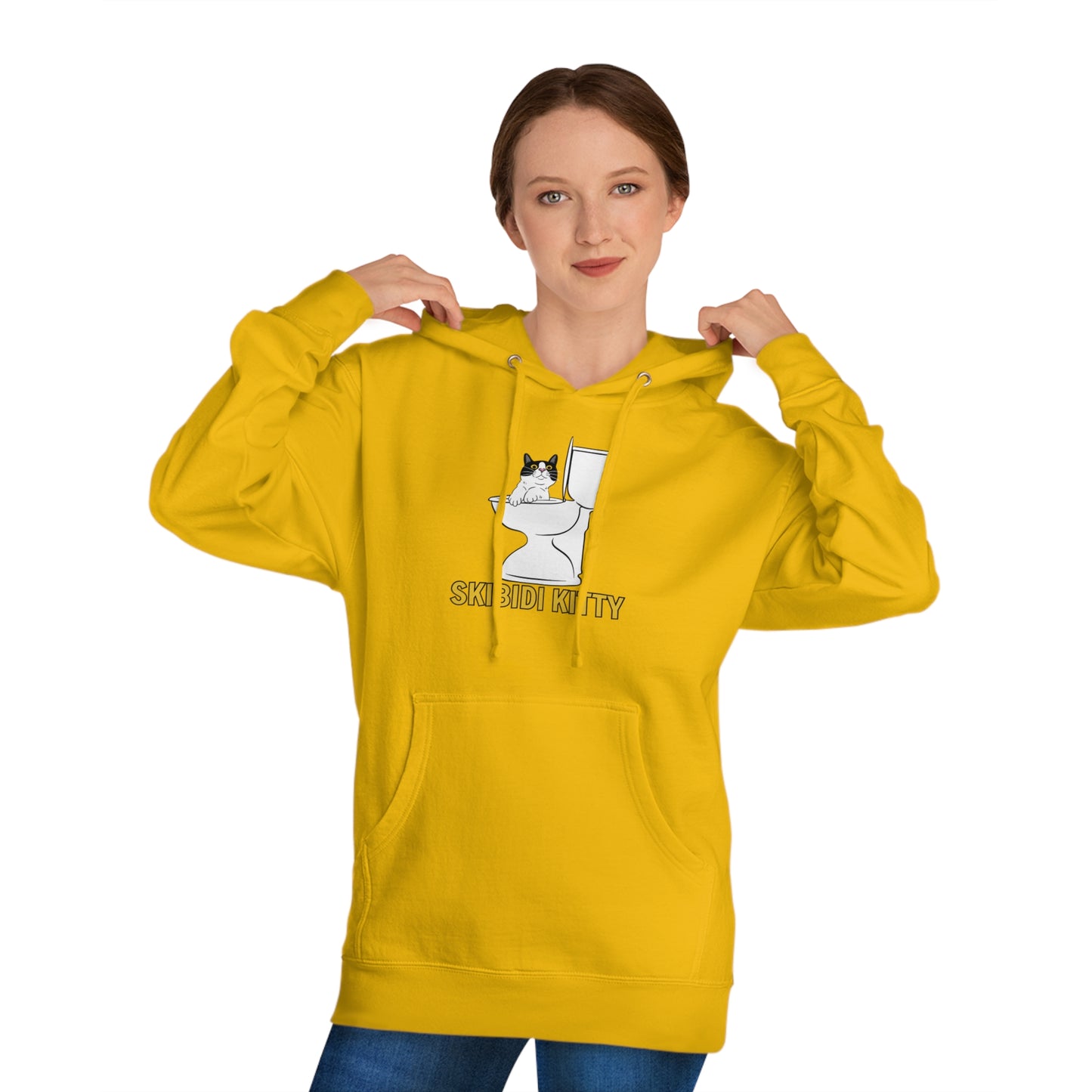 Skibidi Kitty Unisex Hooded Sweatshirt