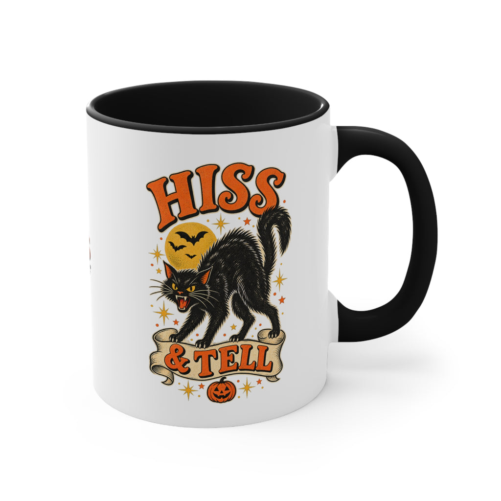 Hiss & Tell Halloween Black Cat Accent Mug