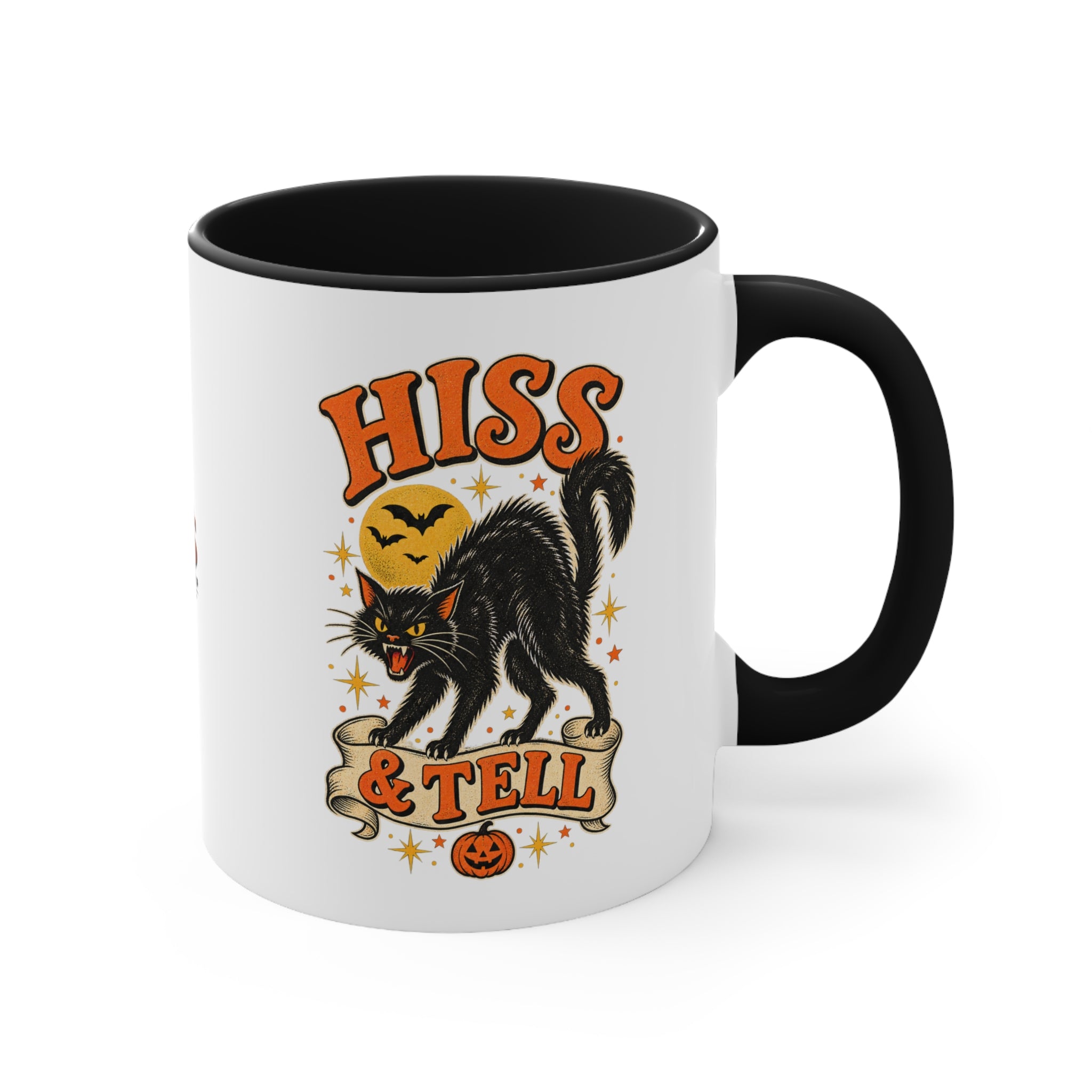 Hiss & Tell Halloween Black Cat Accent Mug