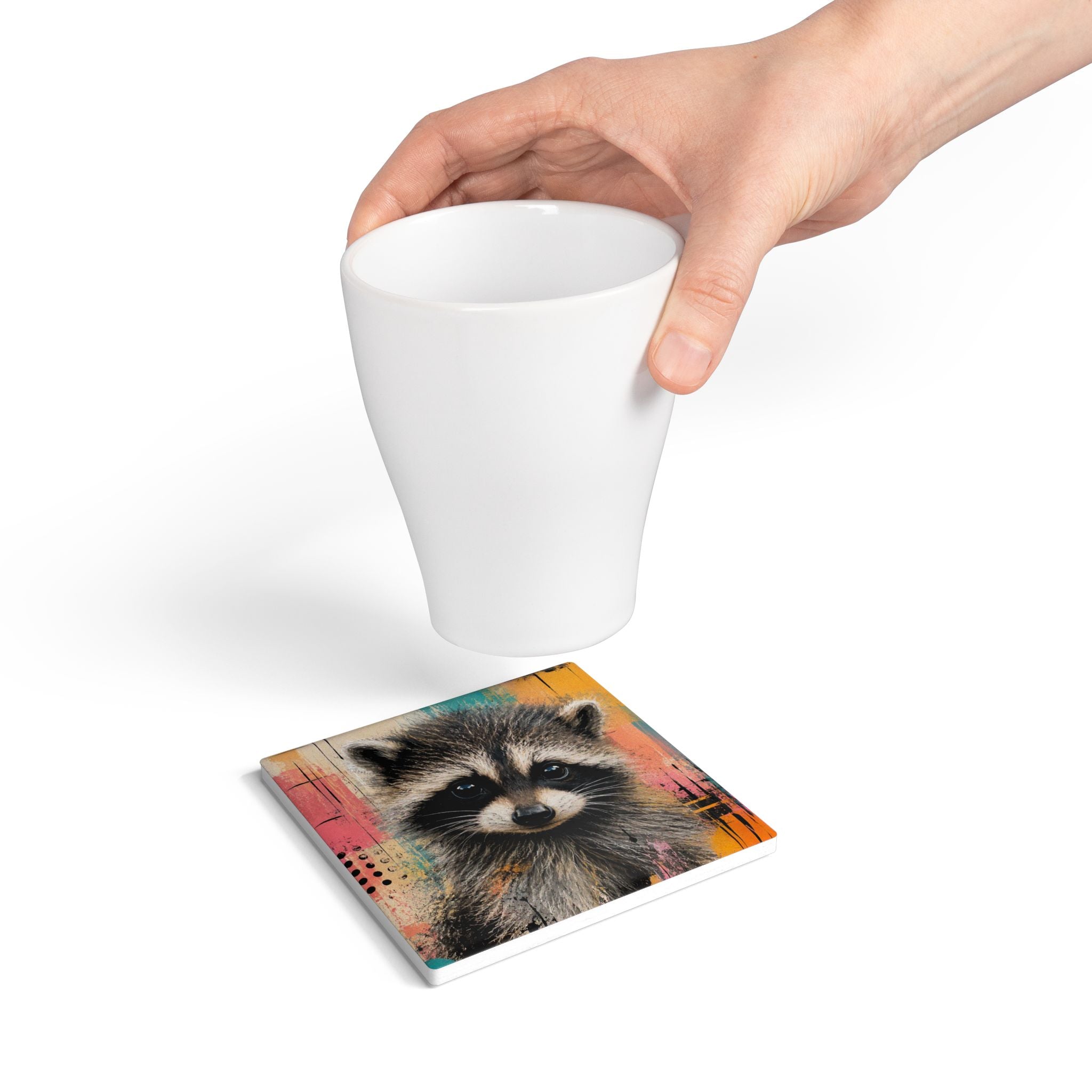 Jimothy Raccoon Ceramic Coaster