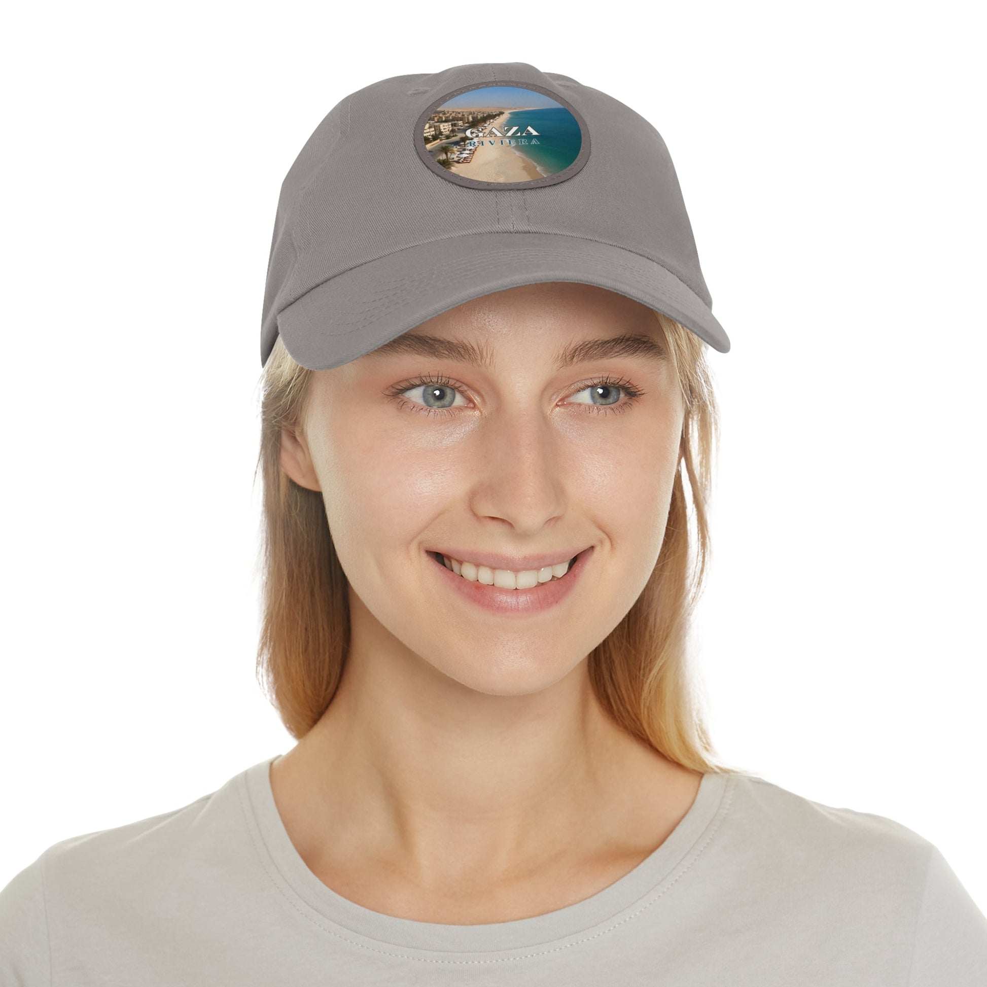 Gaza Riviera Dad Hat with Leather Patch Printify