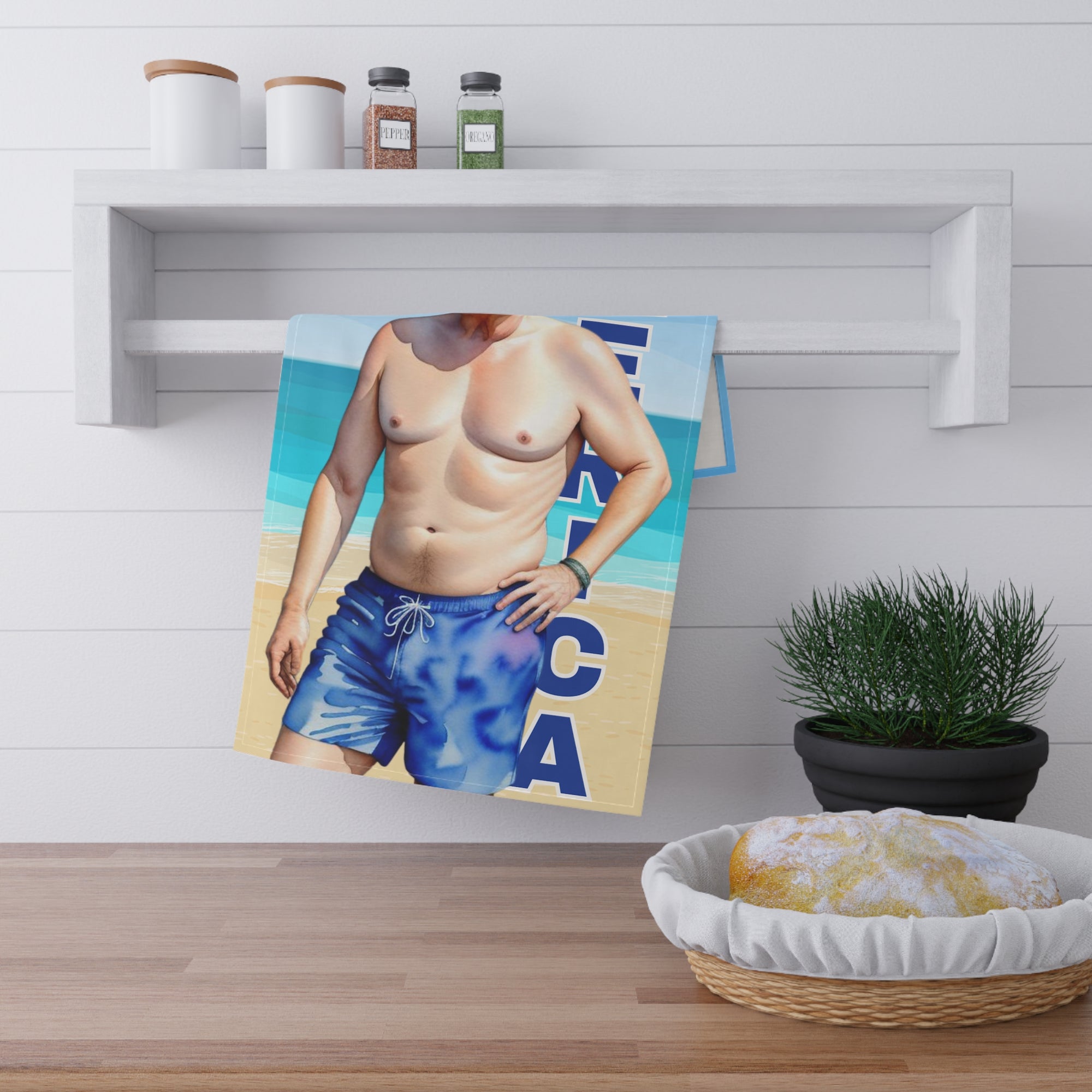 Humorous Beach-Themed Tea Towels - American Gulf Design