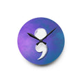 Semicolon Suicide Awareness Wall Clock | Resilience & Hope