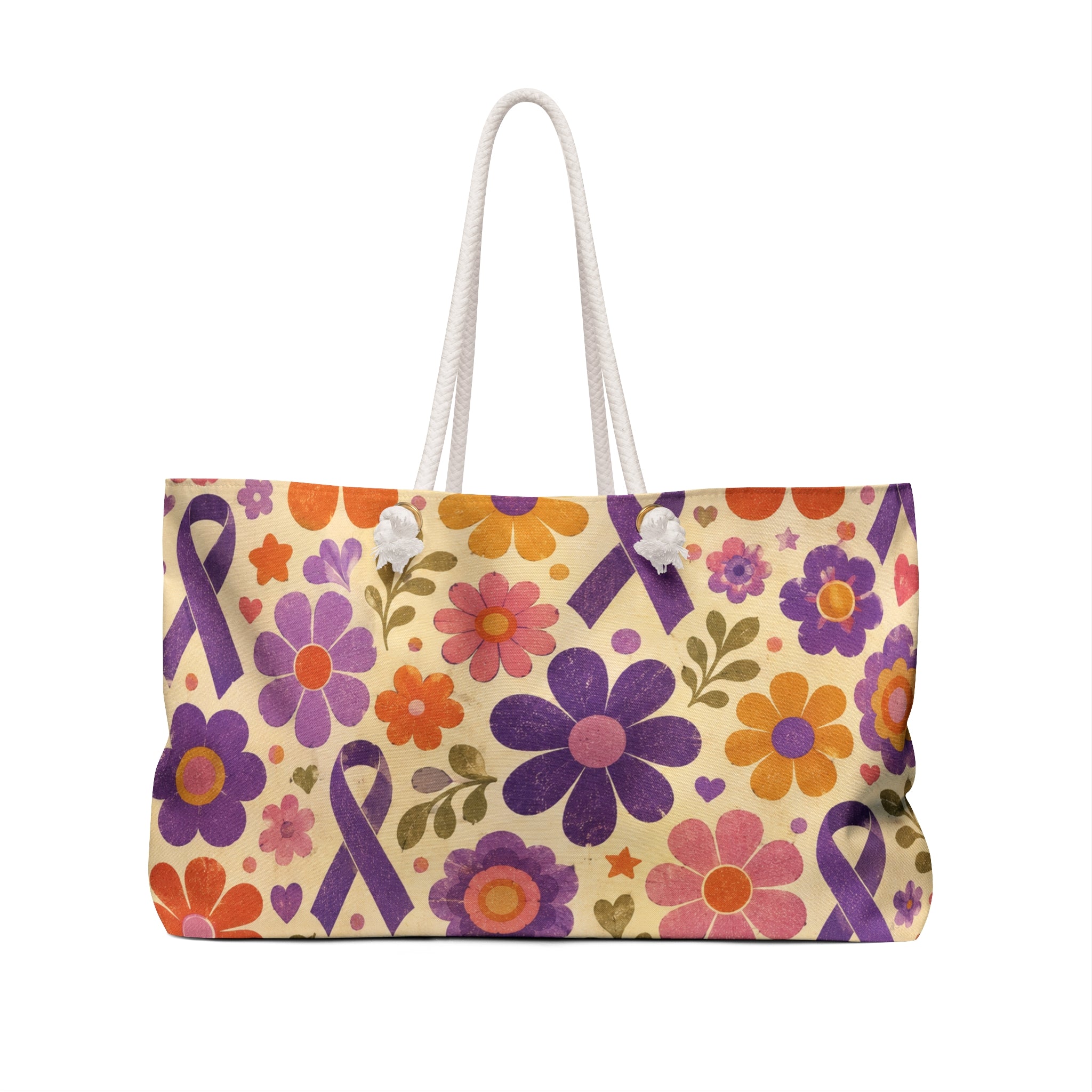 Retro Bloom Epilepsy Awareness Weekender Bag