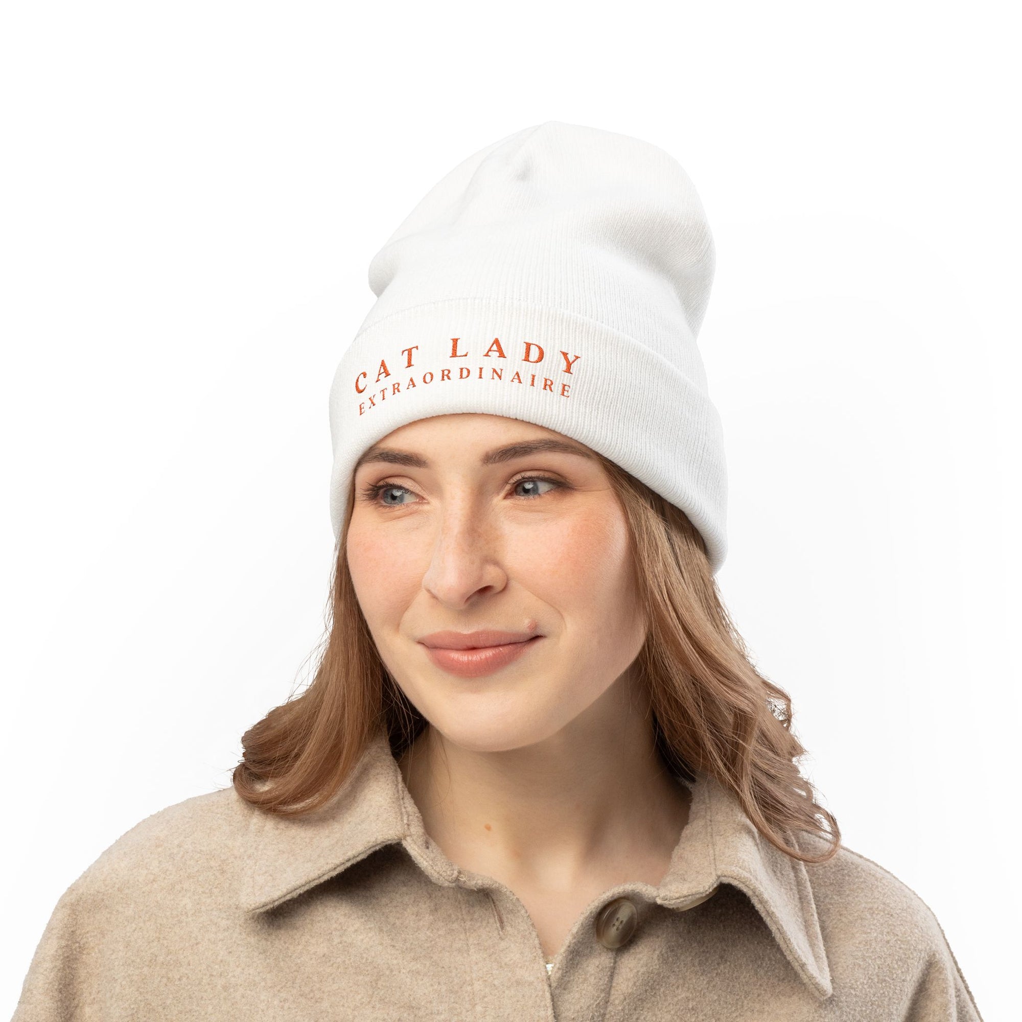 Cat Lady Extraordinaire Knit Beanie, Cozy Winter Hat
