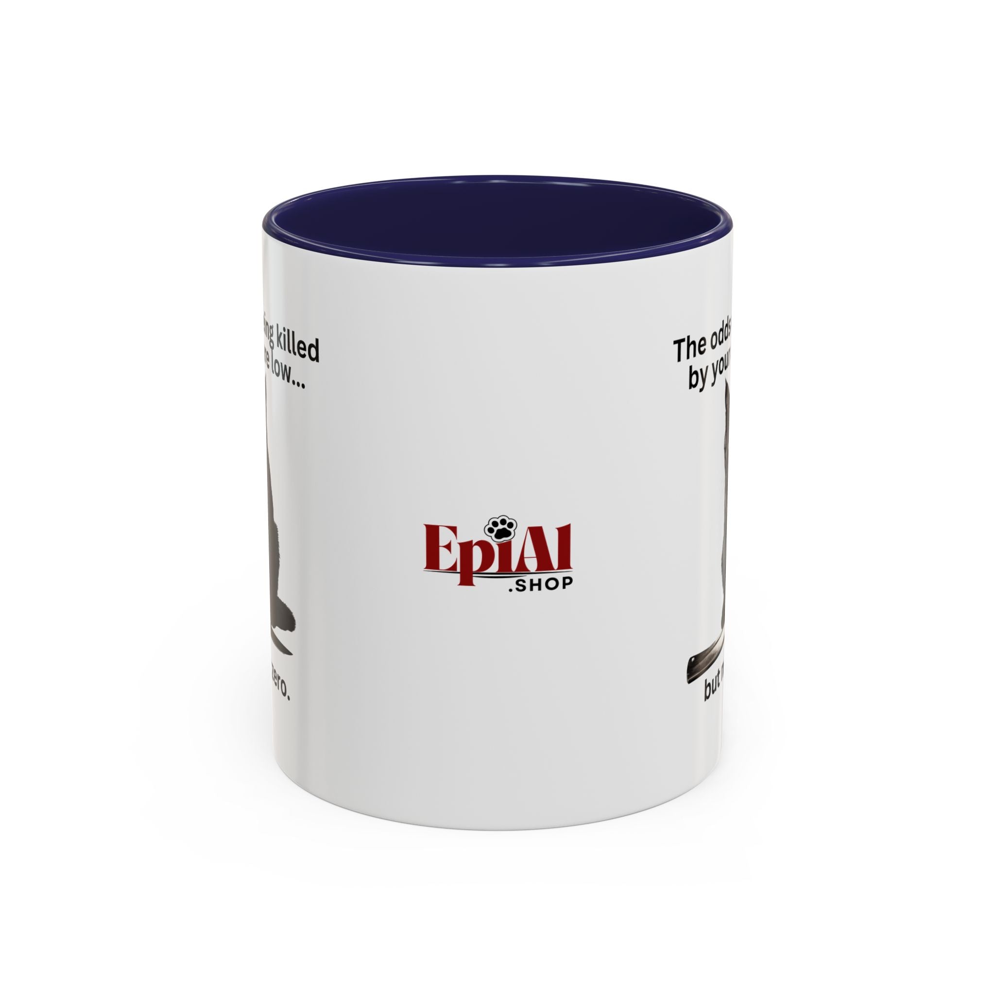 Photo depicting the ​Killer Cat Odds Accent Coffee Mug (11, 15oz) from EpiAl's Shop.