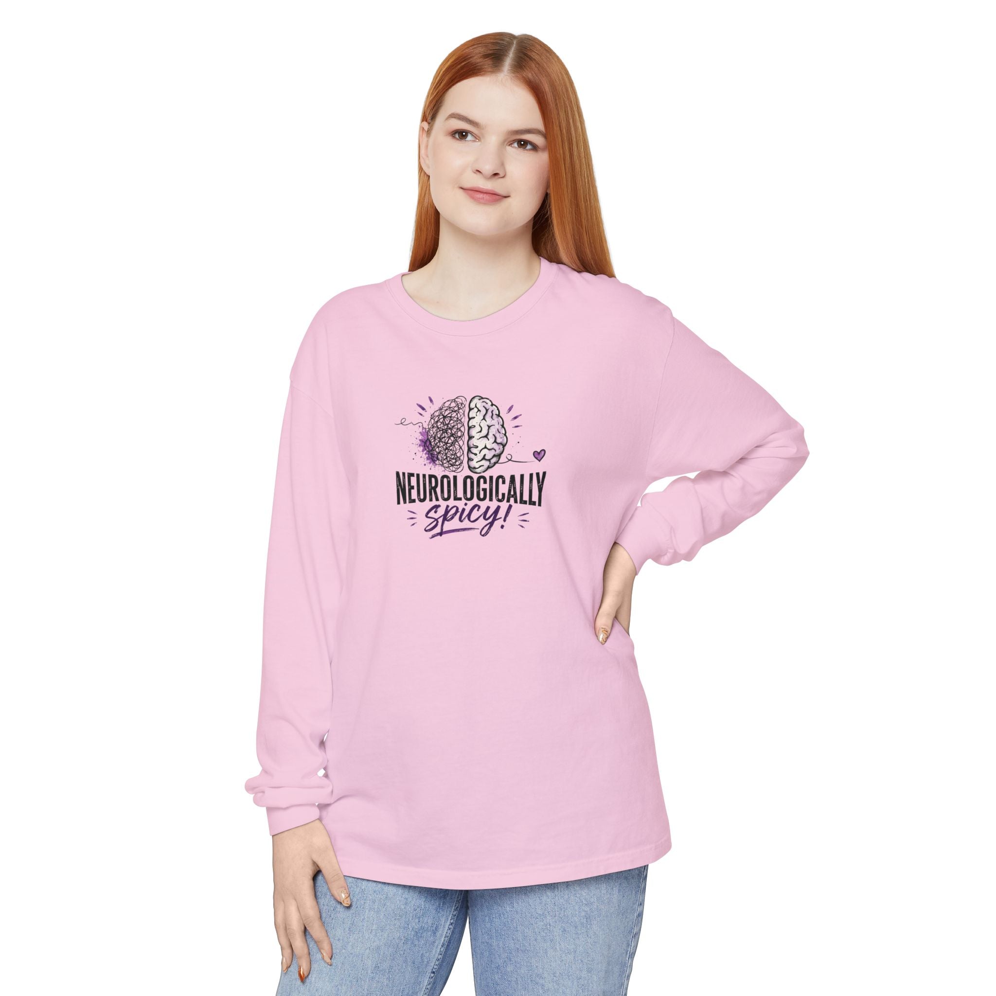 Neurologically Spicy Epilepsy Awareness Garment-Dyed Long Sleeve Shirt