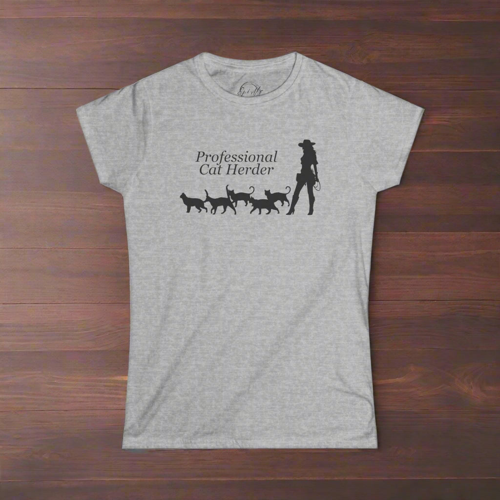 Funny Women's T-Shirt - Professional Cat Herder Tee