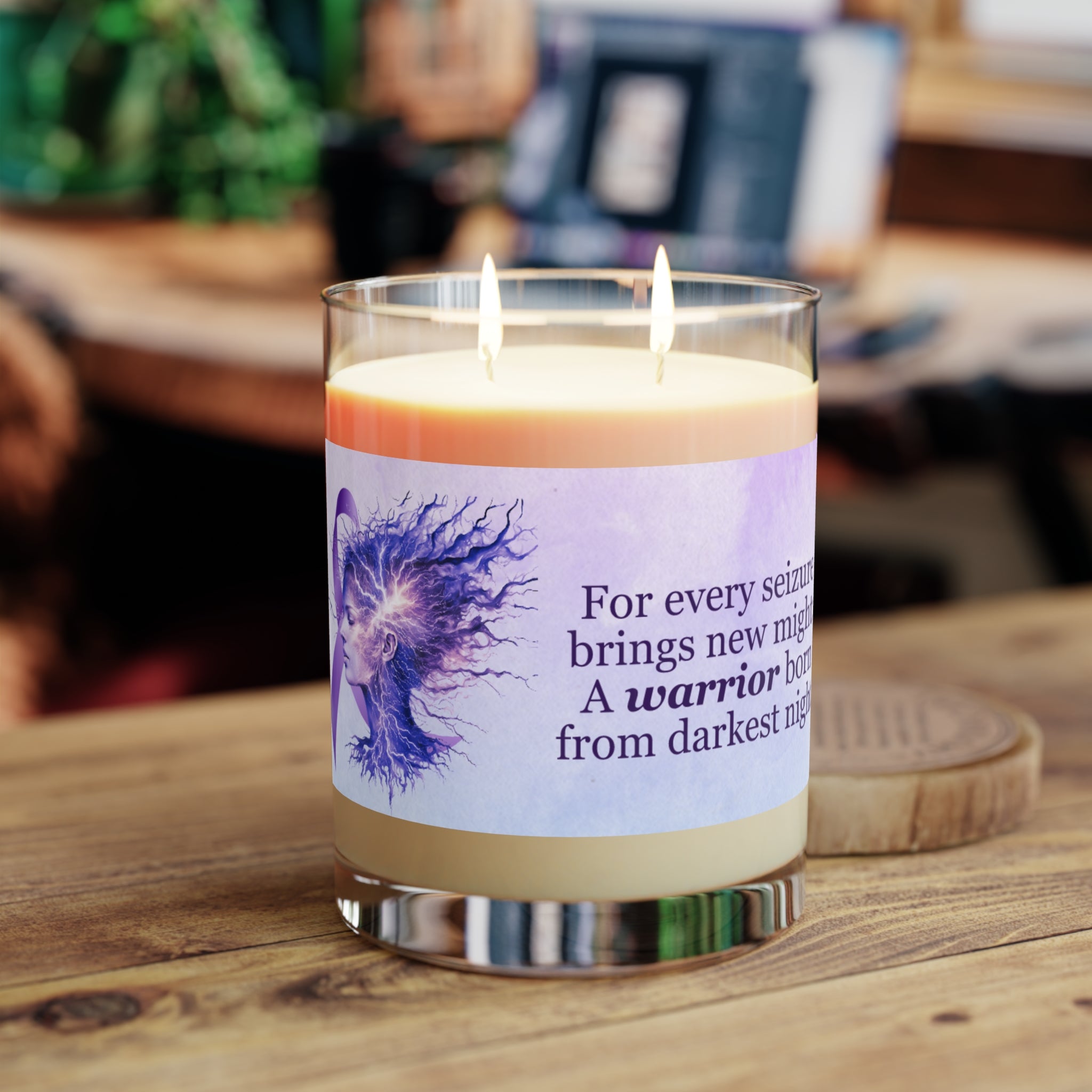 A Warrior is Born Scented Candle - Full Glass, 11oz - EpiAl's Shop