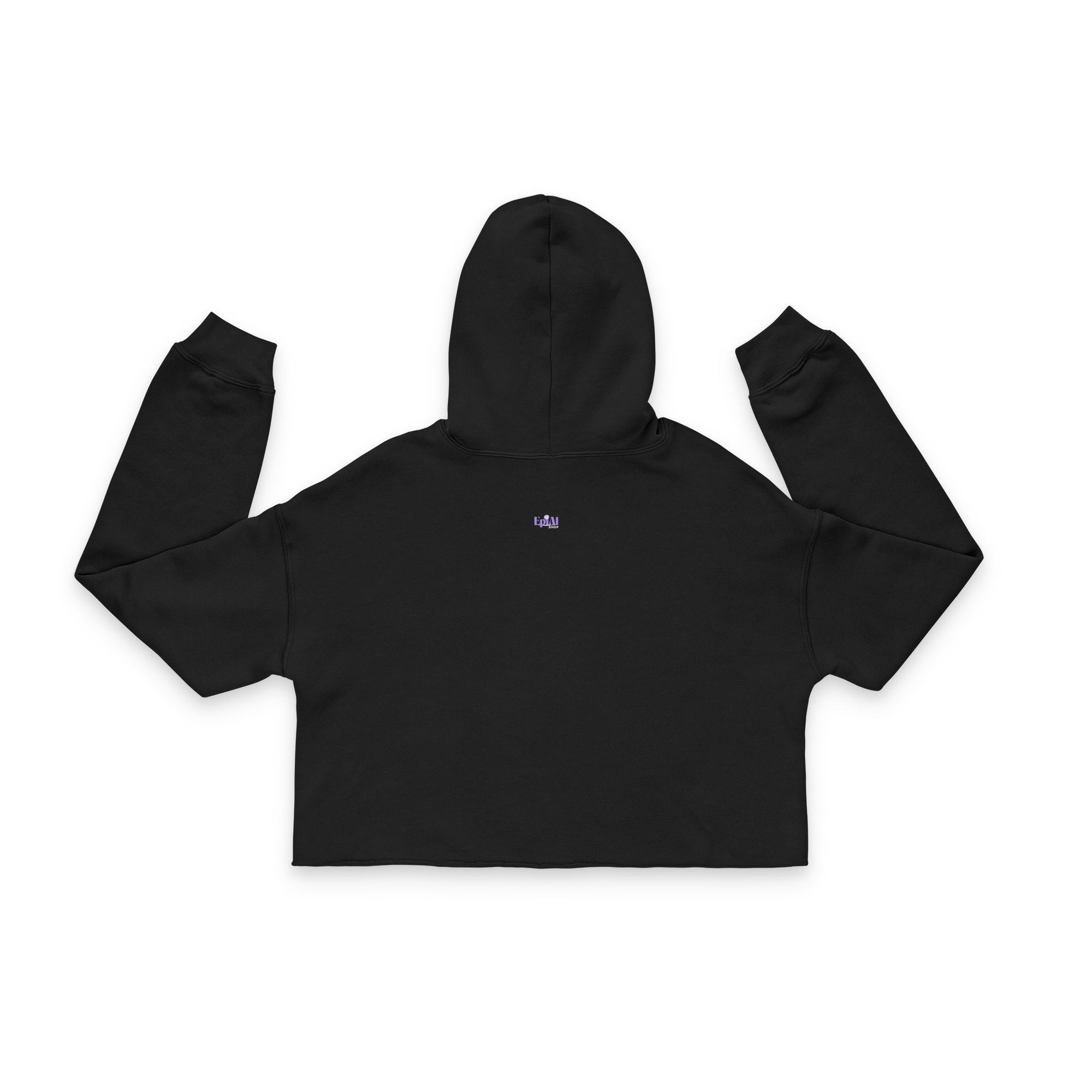 Cute Cat Graphic Cropped Hoodie