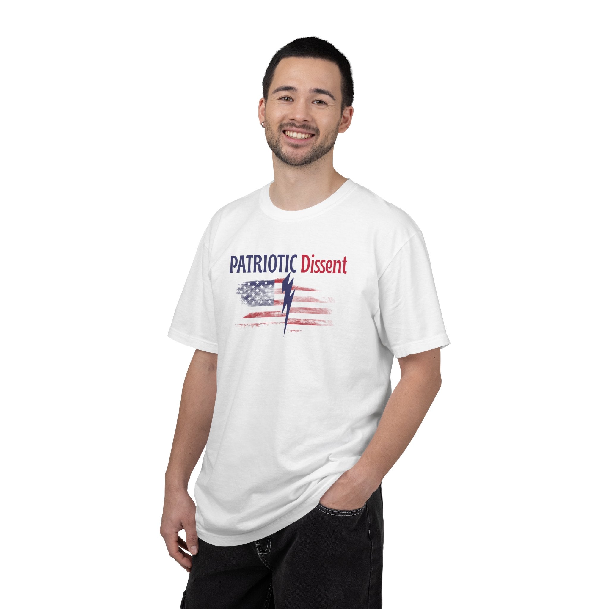 Patriotic Dissent Unisex T-Shirt – American Flag Statement Tee