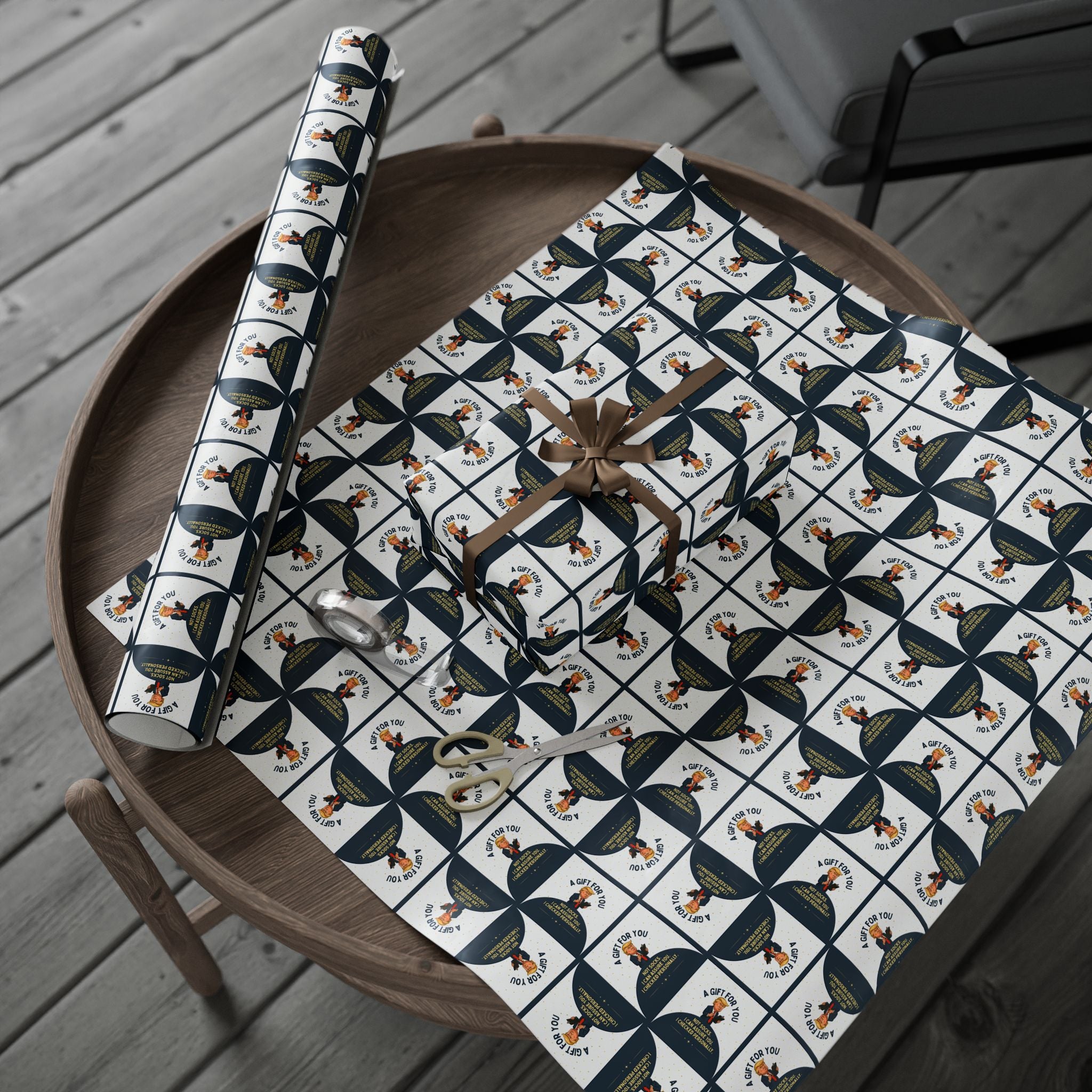 “Not Socks” Wrapping Paper — Political Parody Gift Wrap