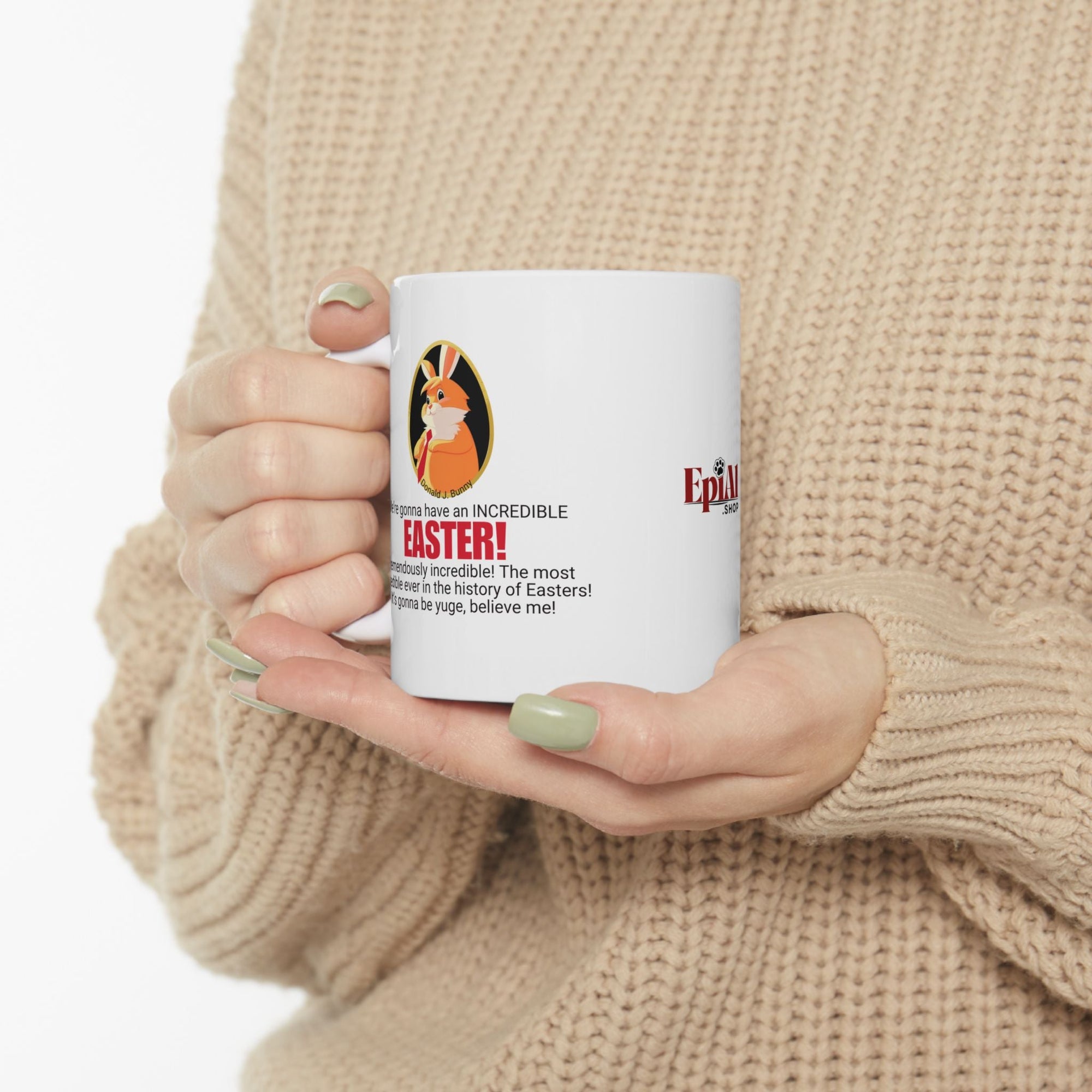 Funny Easter Ceramic Mug - Perfect Gift for Trump Lovers Printify