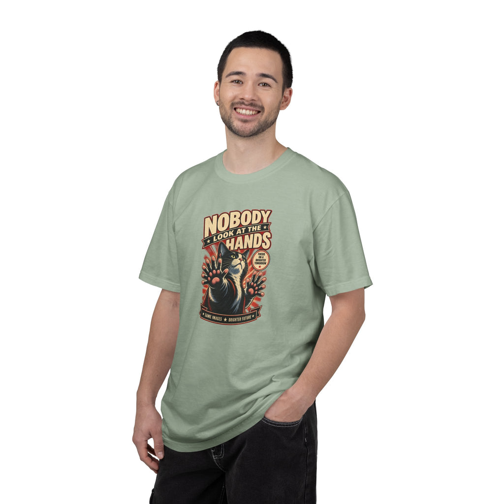 Nobody Look at the Hands AI Slop Comfort Colors T-Shirt