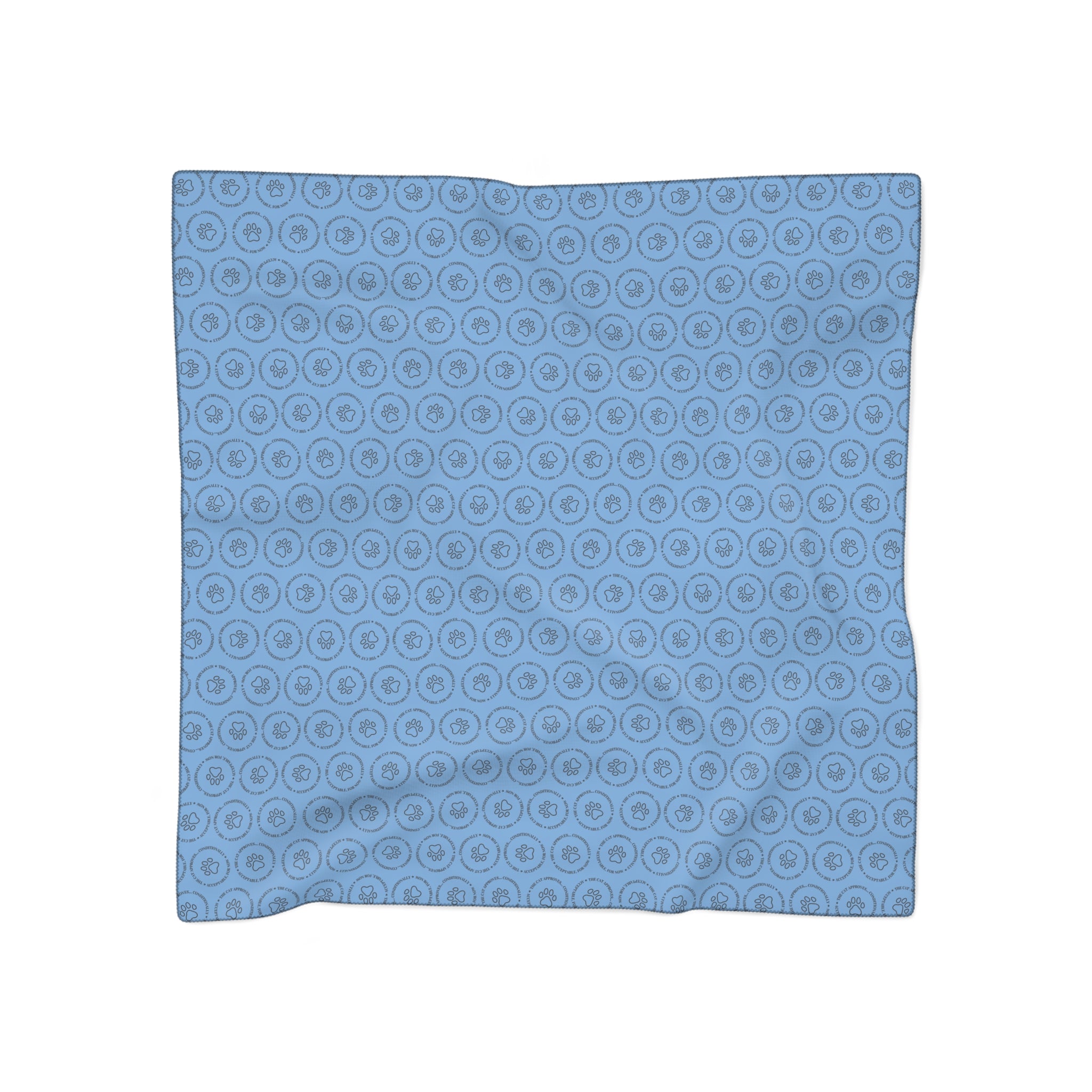 “Approved by the Cat, Conditionally” Poly Scarf | Lightweight Statement Scarf