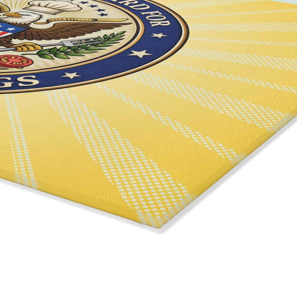 Cutting Board for Cutting Things – Funny Presidential Seal Glass Cutting Board