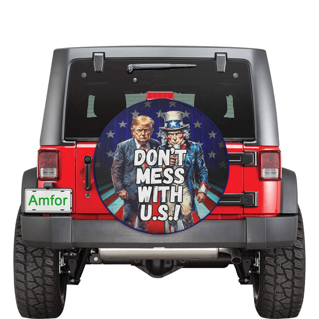 Don't Mess with U.S. Spare Tire Cover (Medium)(16")